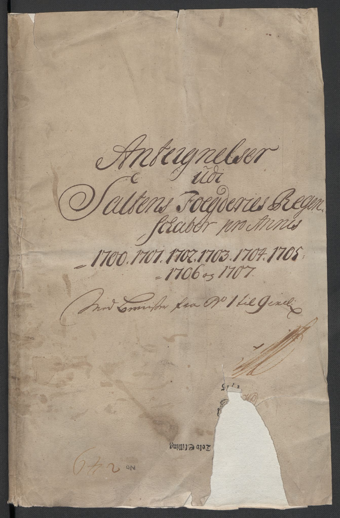 Rentekammeret inntil 1814, Reviderte regnskaper, Fogderegnskap, AV/RA-EA-4092/R66/L4581: Fogderegnskap Salten, 1707-1710, p. 105