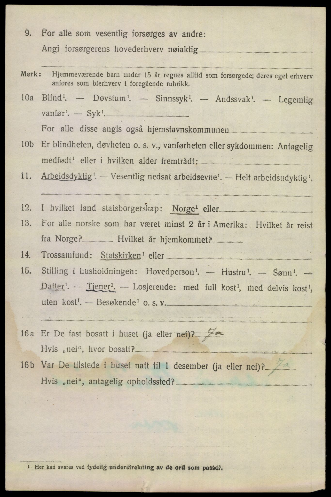 SAKO, 1920 census for Bamble, 1920, p. 4282