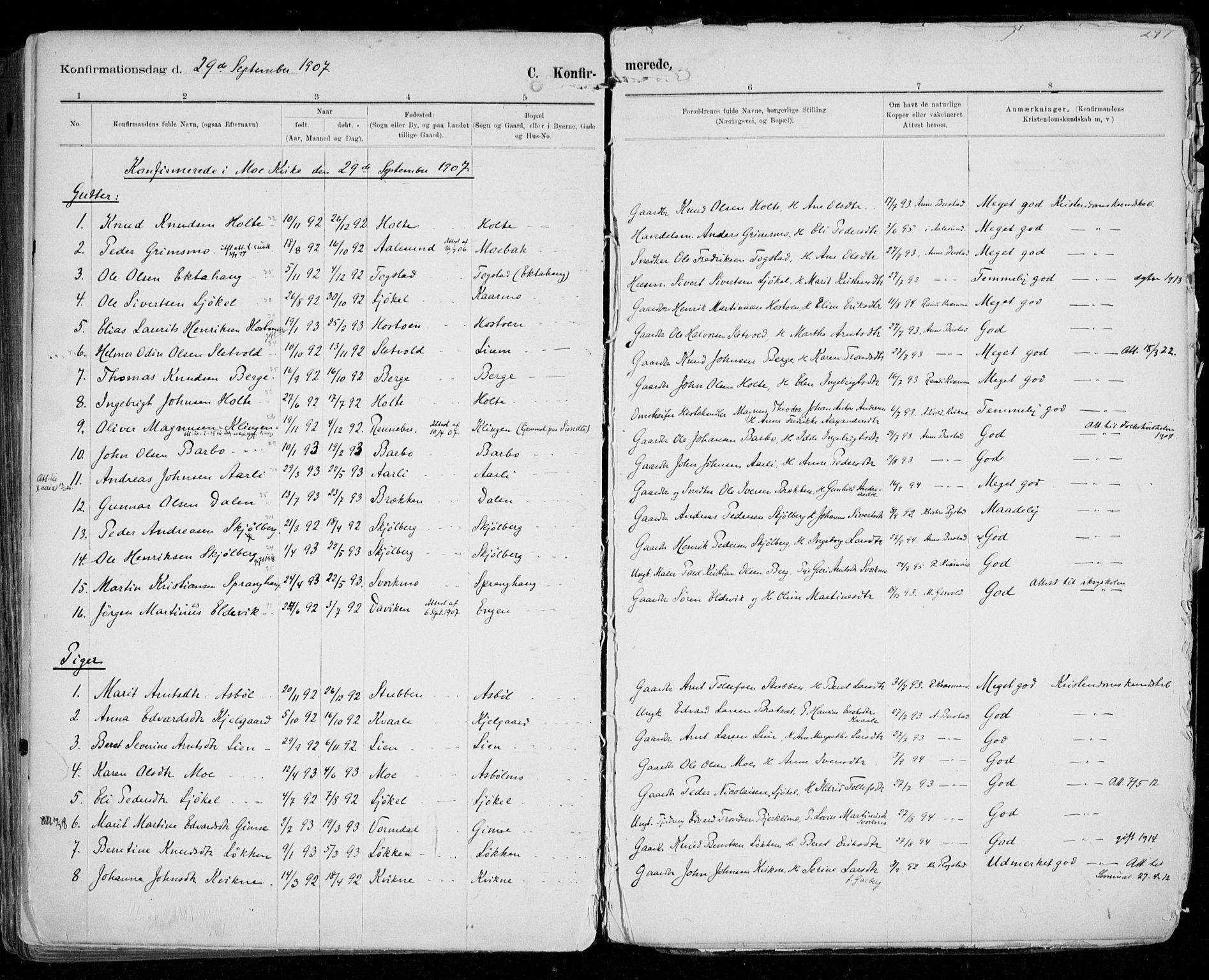 Ministerialprotokoller, klokkerbøker og fødselsregistre - Sør-Trøndelag, SAT/A-1456/668/L0811: Parish register (official) no. 668A11, 1894-1913, p. 297