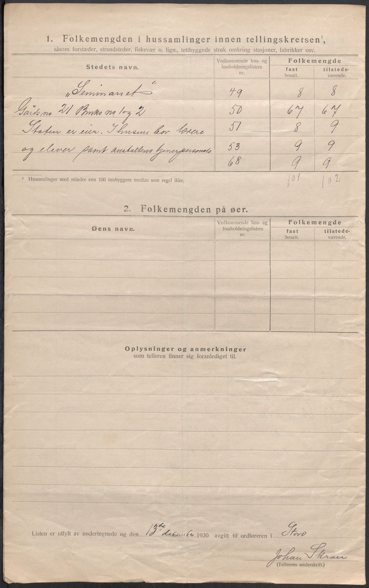 SAB, 1920 census for Stord, 1920, p. 22