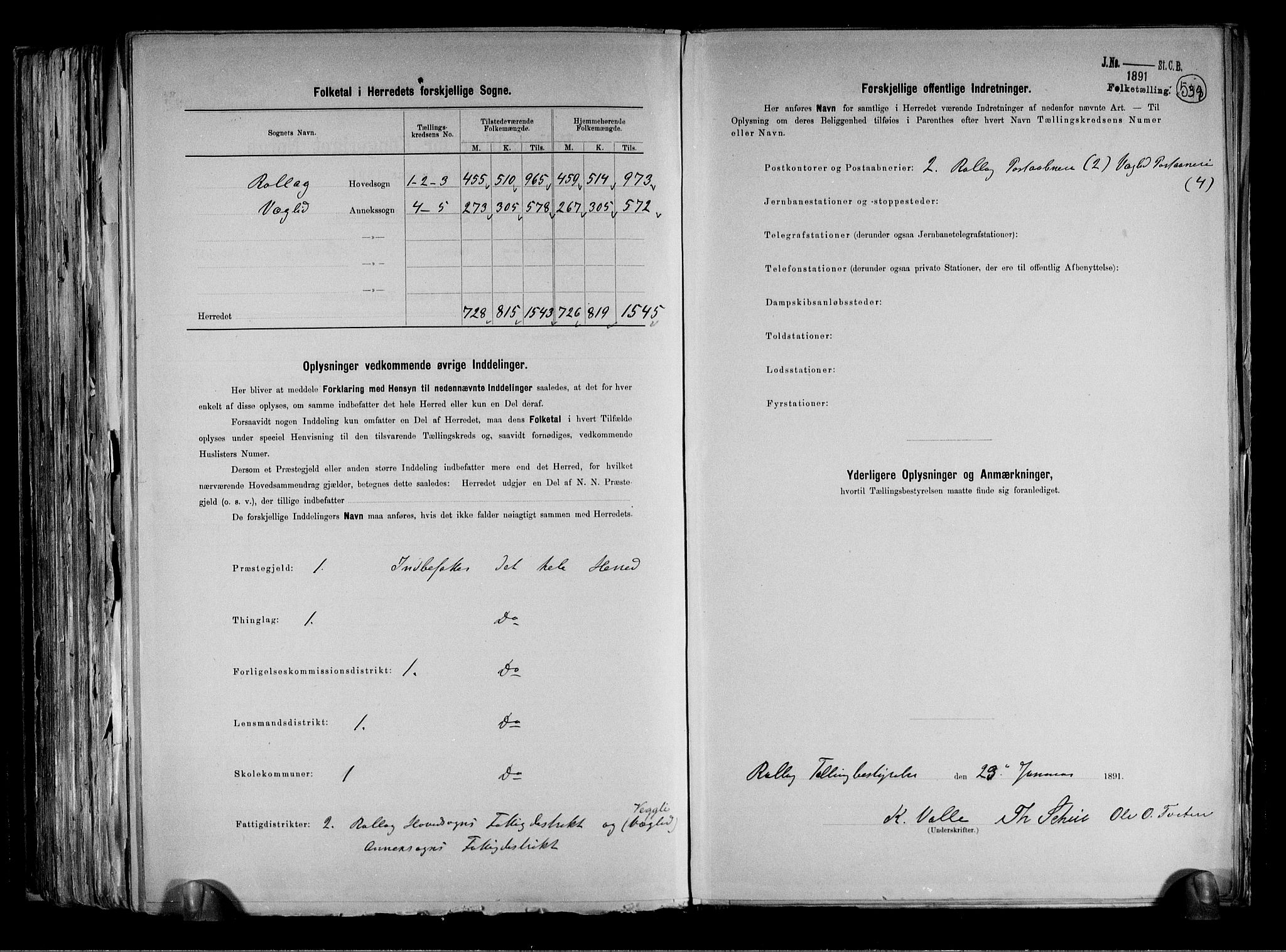 RA, 1891 census for 0632 Rollag, 1891, p. 3