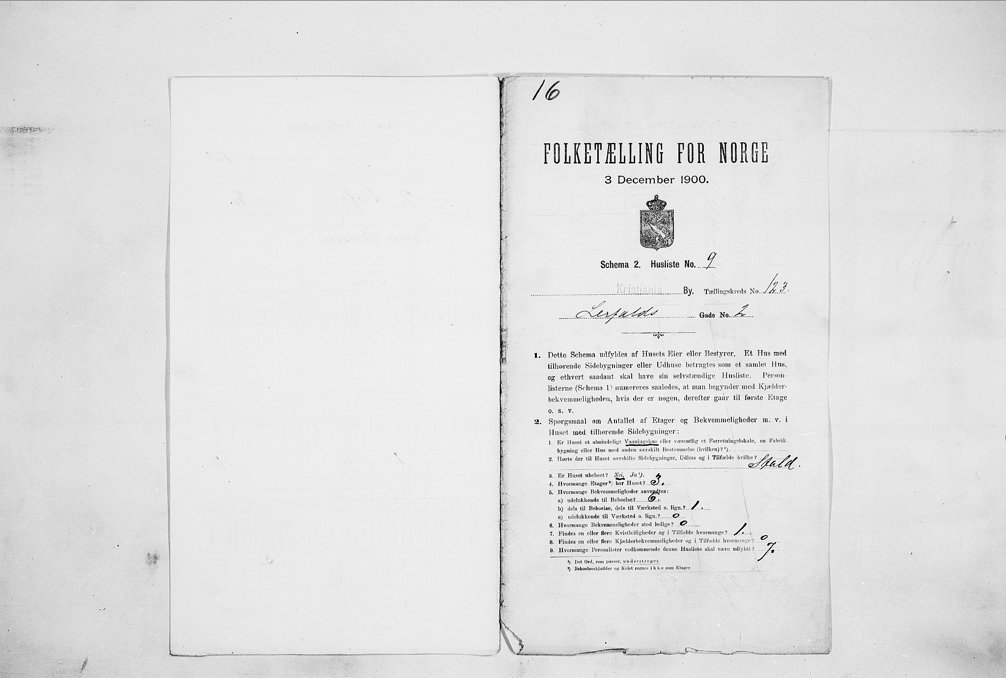 SAO, 1900 census for Kristiania, 1900, p. 52231