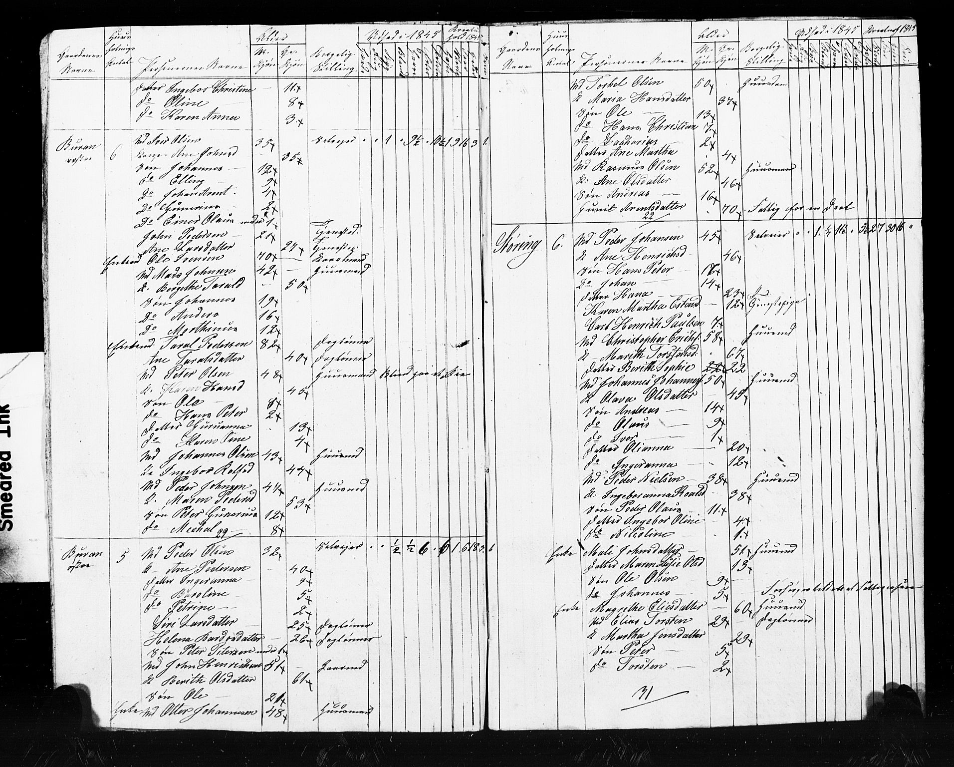 , Census 1845 for Skogn, 1845, p. 59