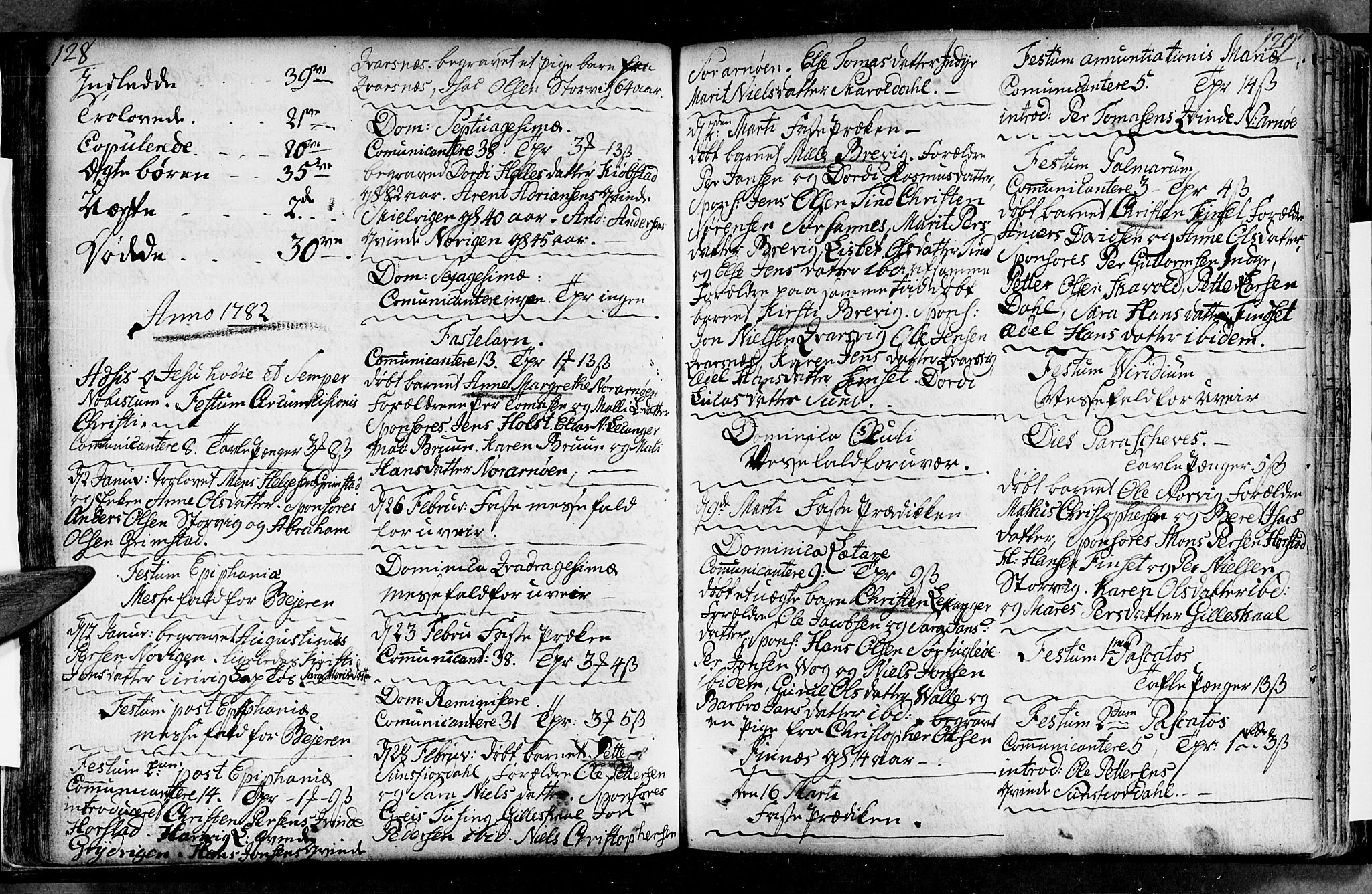 Ministerialprotokoller, klokkerbøker og fødselsregistre - Nordland, SAT/A-1459/805/L0094: Parish register (official) no. 805A01, 1773-1804, p. 128-129