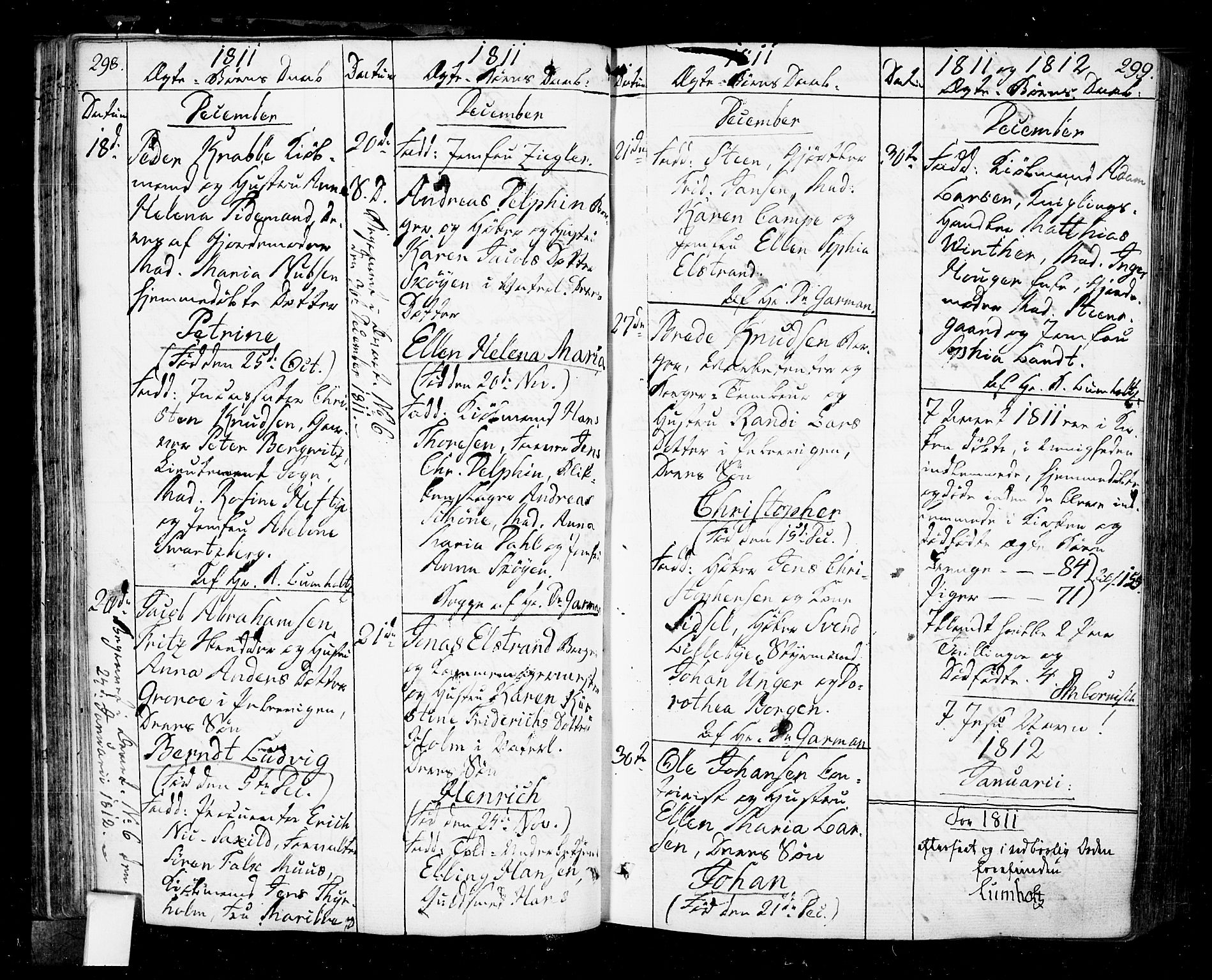 Oslo domkirke Kirkebøker, SAO/A-10752/F/Fa/L0006: Parish register (official) no. 6, 1807-1817, p. 298-299