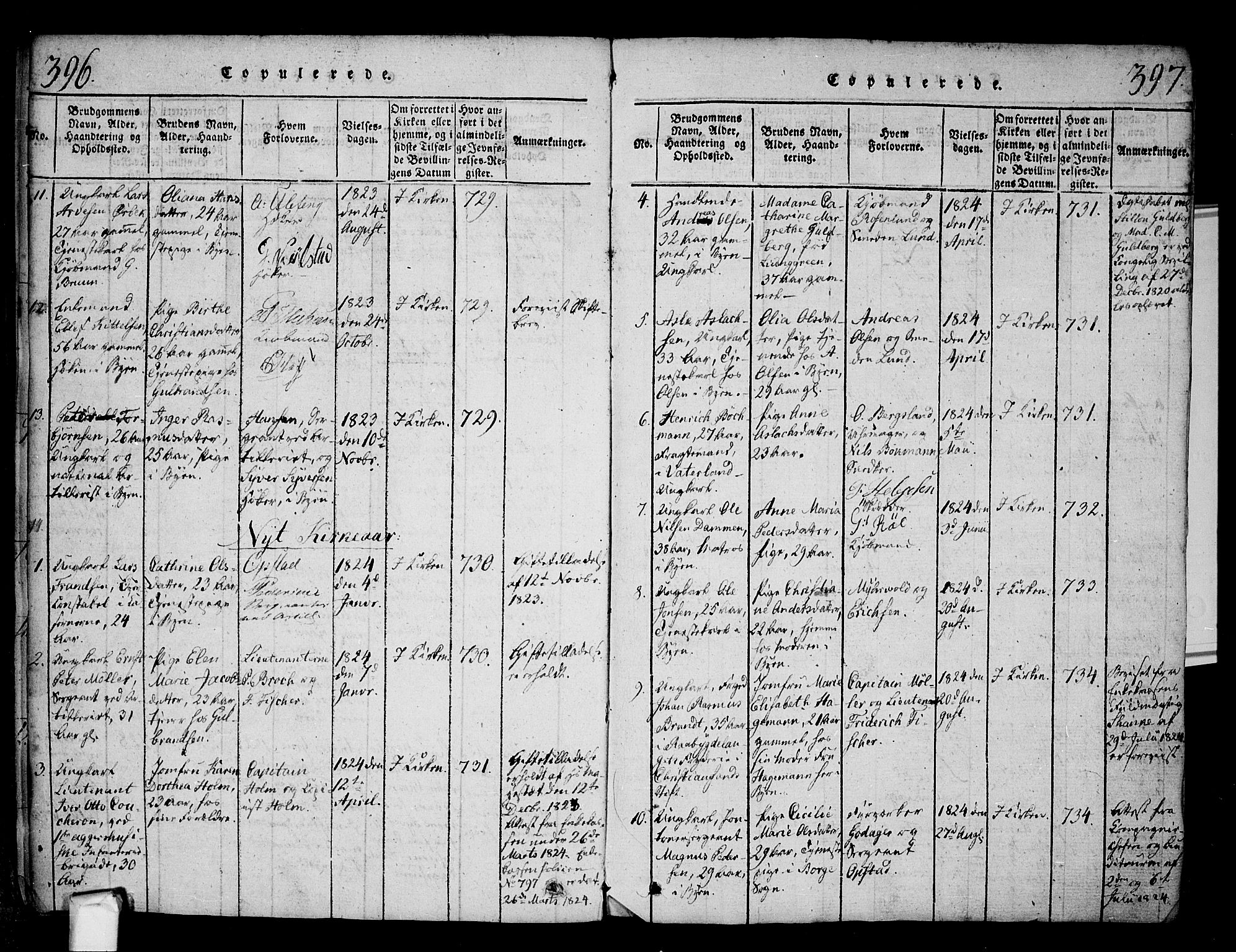 Fredrikstad prestekontor Kirkebøker, SAO/A-11082/F/Fa/L0004: Parish register (official) no. 4, 1816-1834, p. 396-397