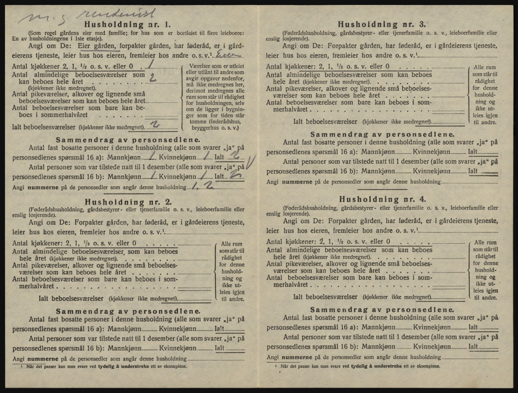 SAO, 1920 census for Glemmen, 1920, p. 1134