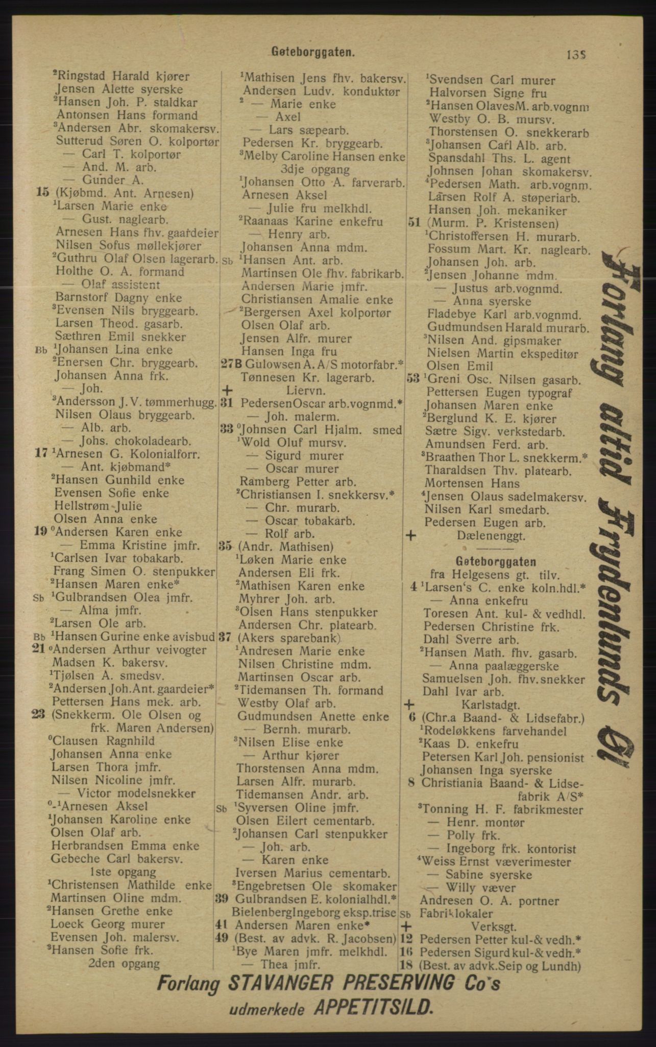 Kristiania/Oslo adressebok, PUBL/-, 1913, p. 1287