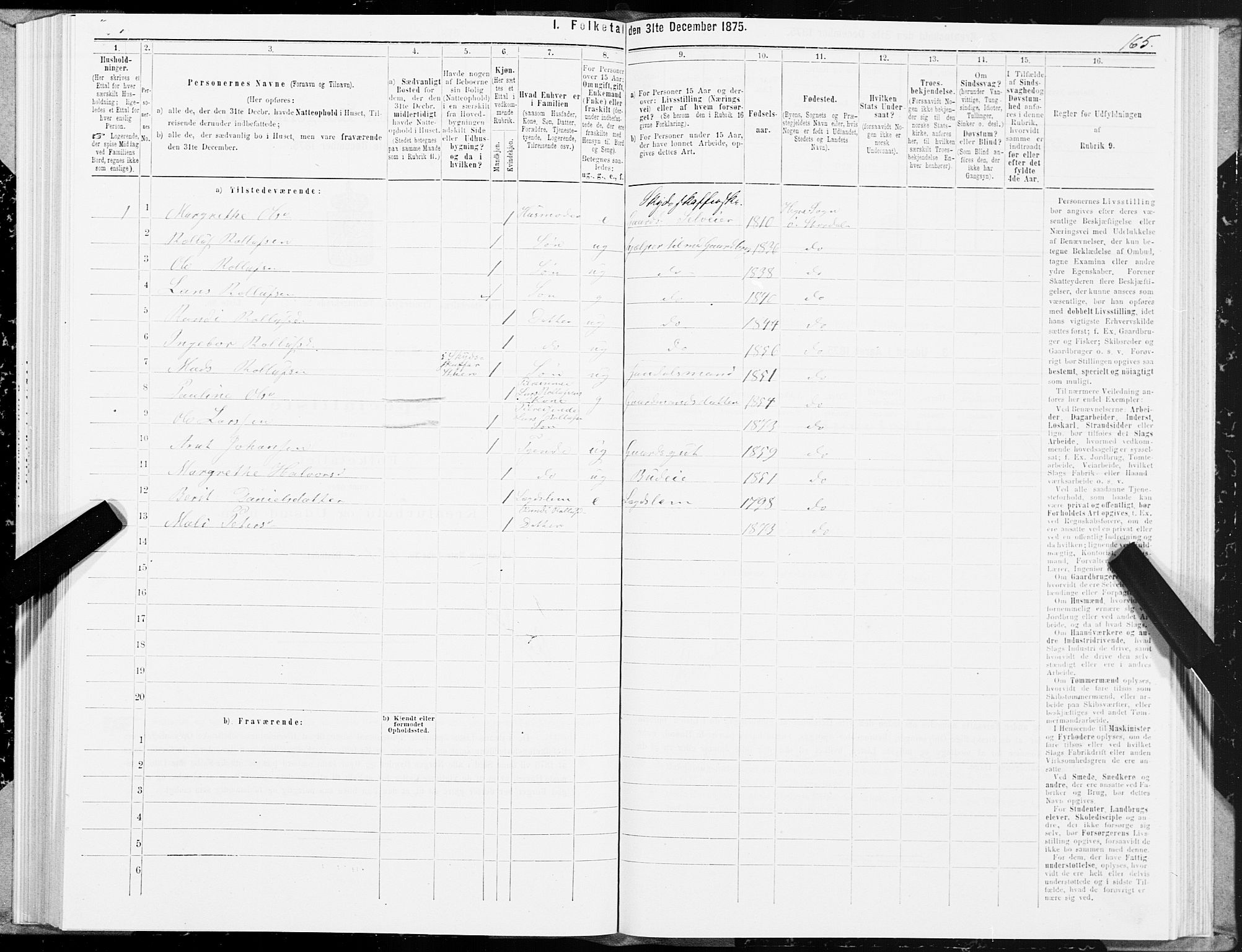 SAT, 1875 census for 1711P Øvre Stjørdal, 1875, p. 1165