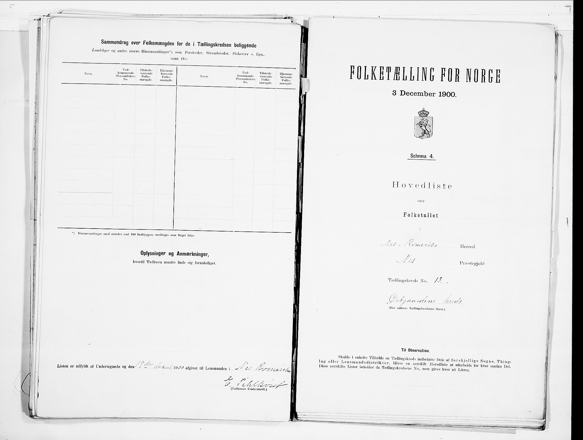 SAO, 1900 census for Nes, 1900, p. 30