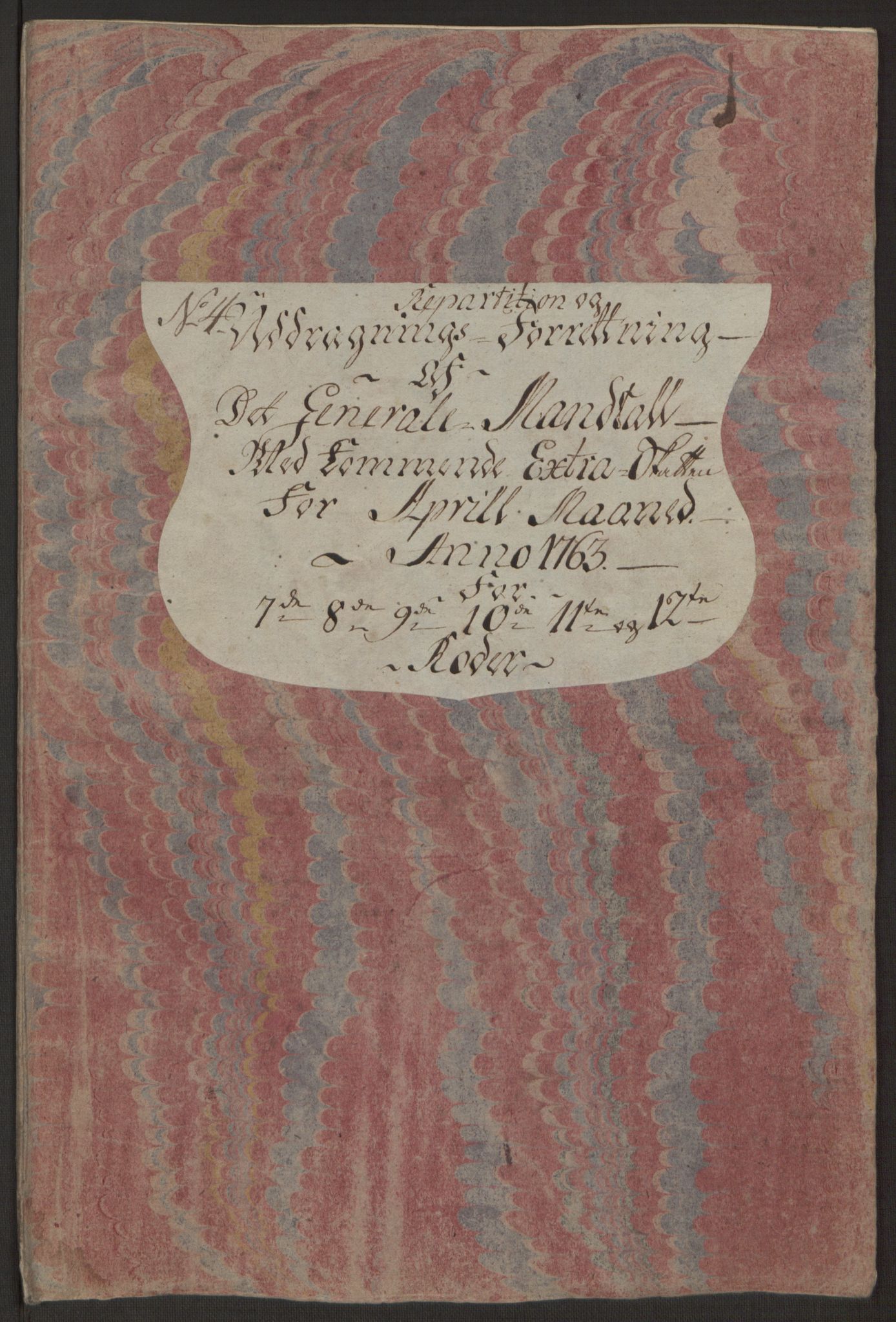 Rentekammeret inntil 1814, Reviderte regnskaper, Byregnskaper, RA/EA-4066/R/Rp/L0366/0001: [P20] Kontribusjonsregnskap / Ekstraskatt, 1763, p. 206