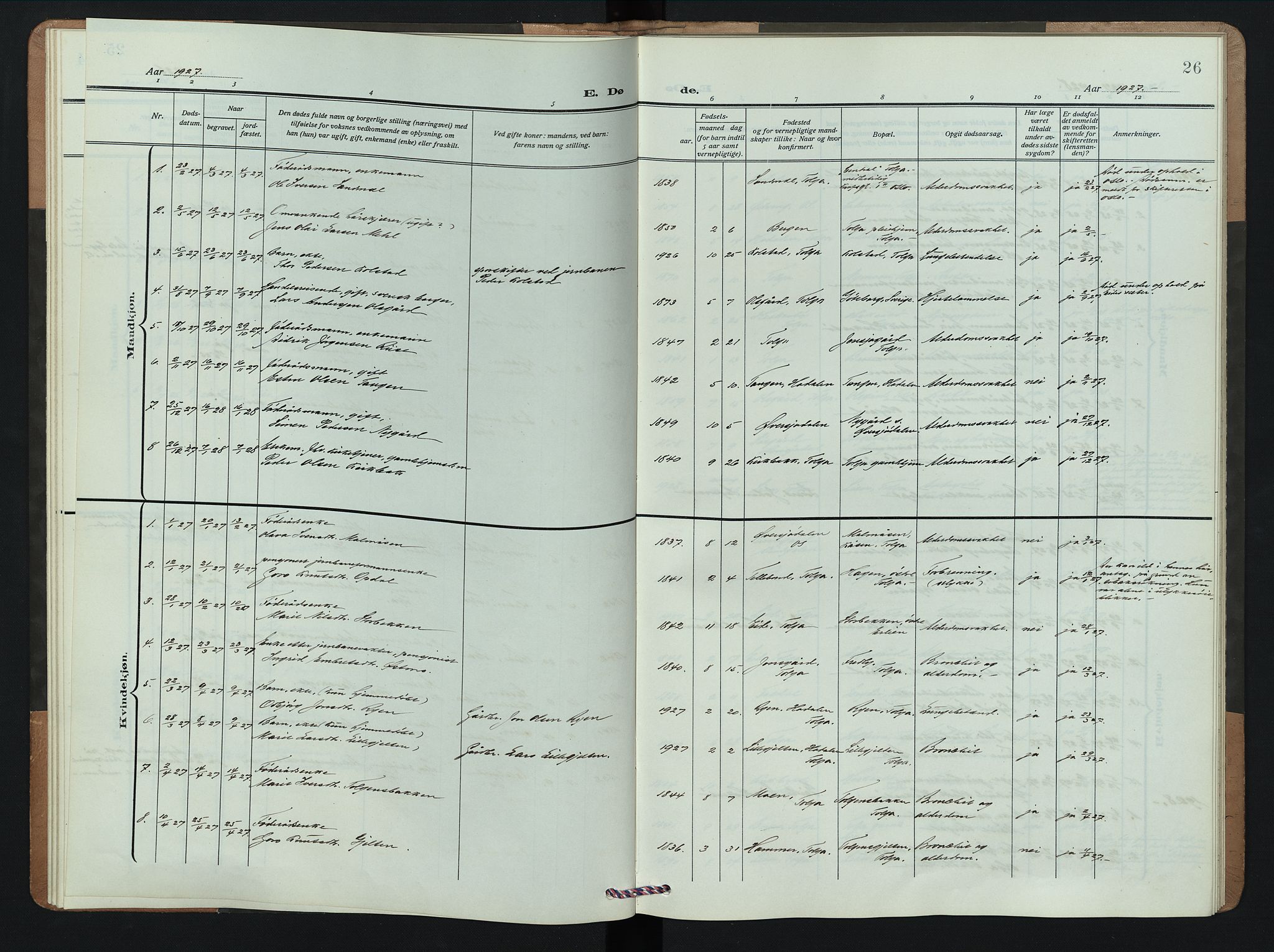 Tolga prestekontor, AV/SAH-PREST-062/L/L0012: Parish register (copy) no. 12, 1908-1948, p. 26