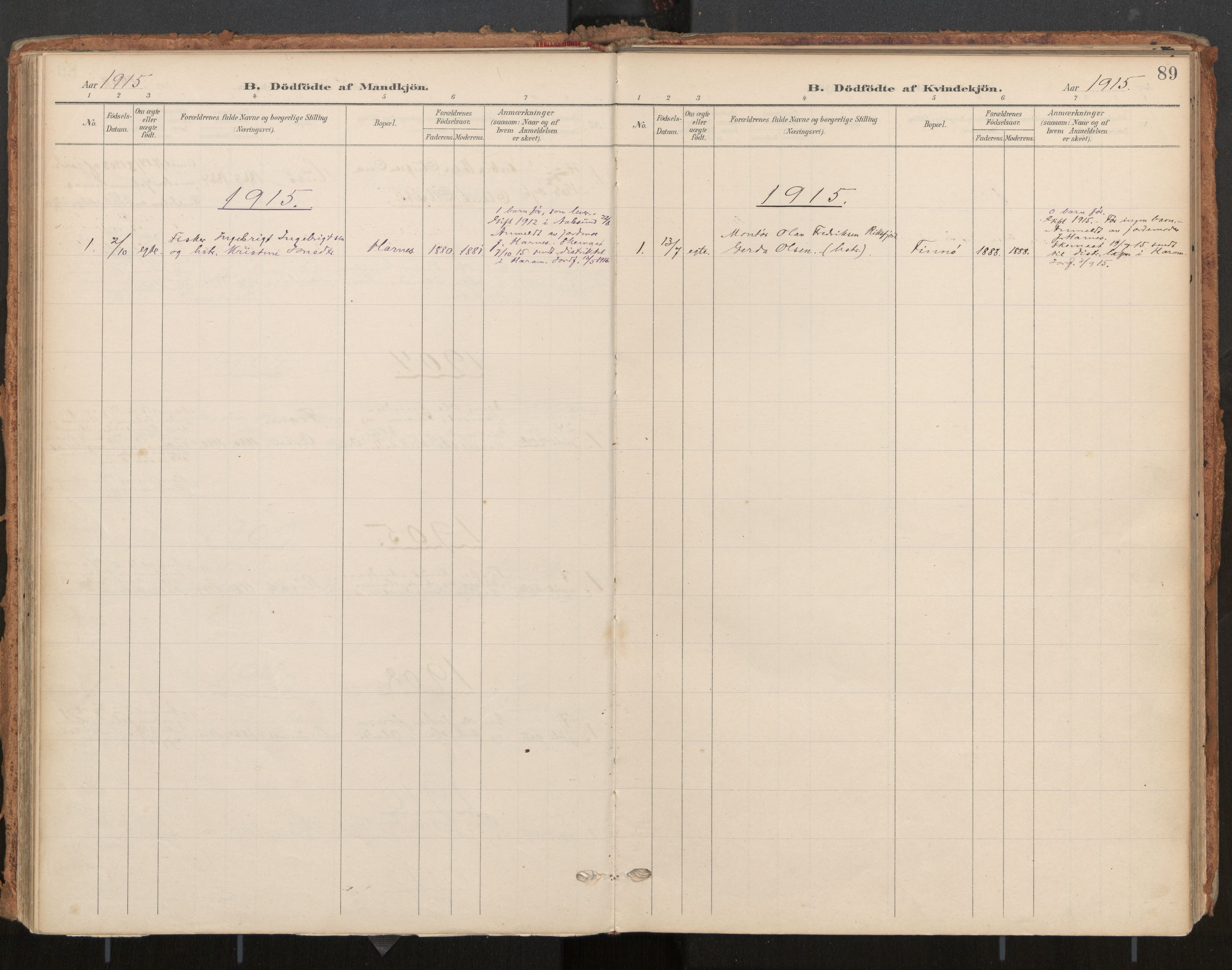 Ministerialprotokoller, klokkerbøker og fødselsregistre - Møre og Romsdal, AV/SAT-A-1454/561/L0730: Parish register (official) no. 561A04, 1901-1929, p. 89