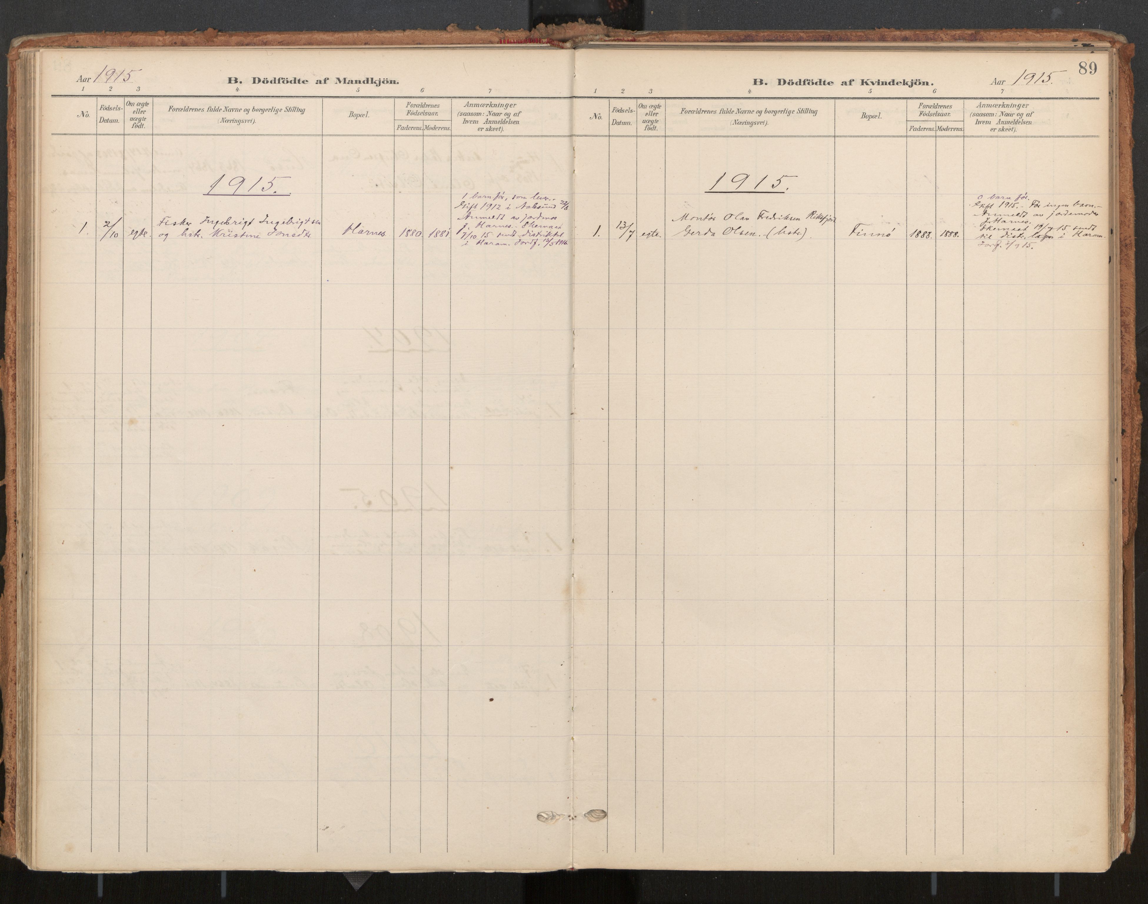 Ministerialprotokoller, klokkerbøker og fødselsregistre - Møre og Romsdal, AV/SAT-A-1454/561/L0730: Parish register (official) no. 561A04, 1901-1929, p. 89