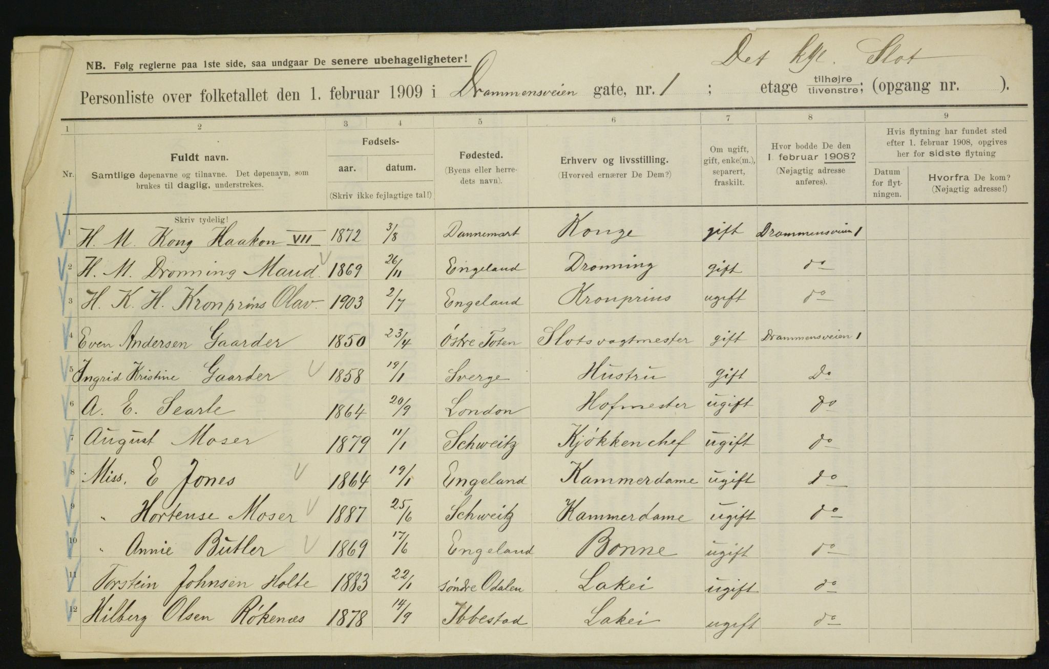 OBA, Municipal Census 1909 for Kristiania, 1909, p. 14800