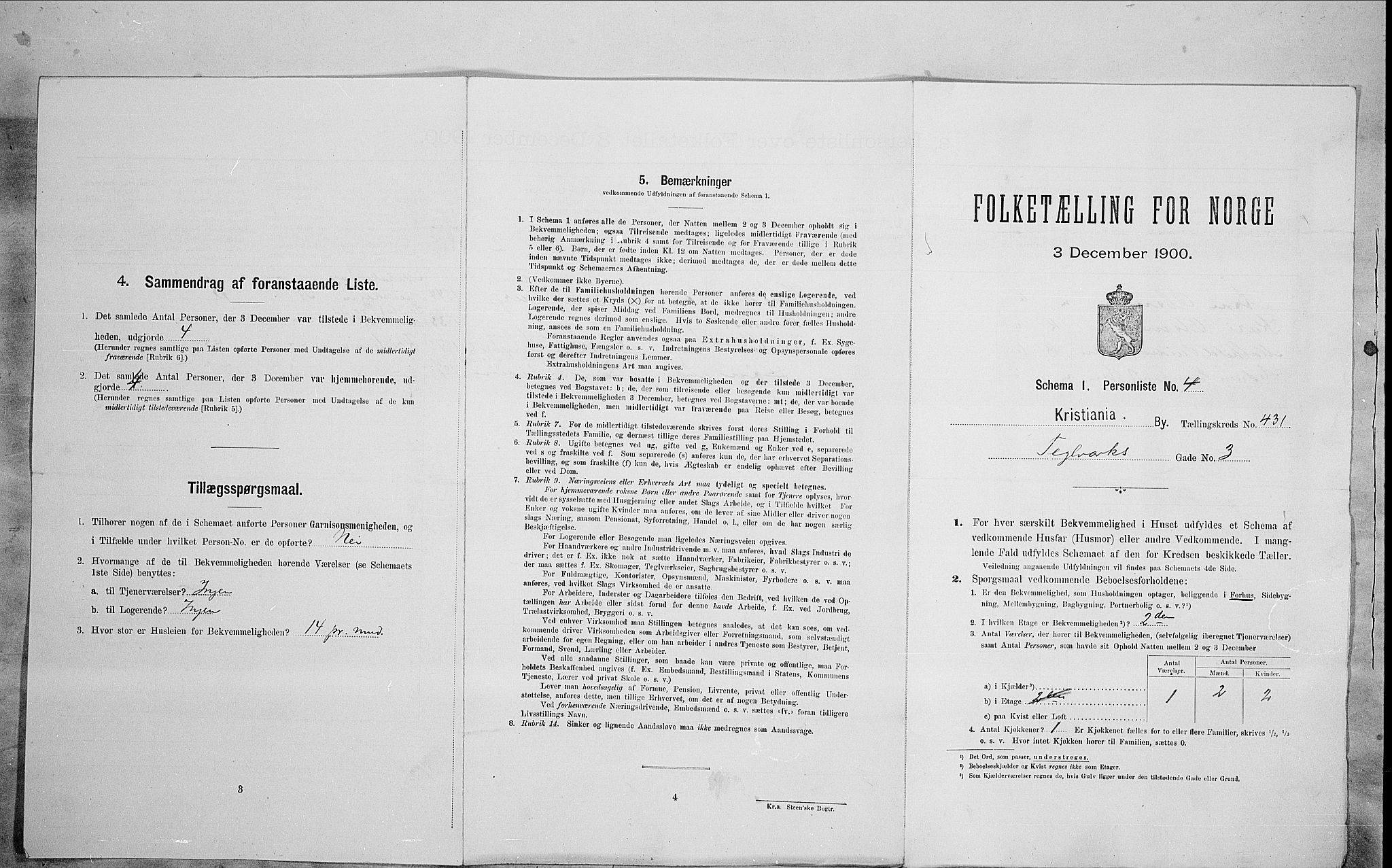 SAO, 1900 census for Kristiania, 1900, p. 96068