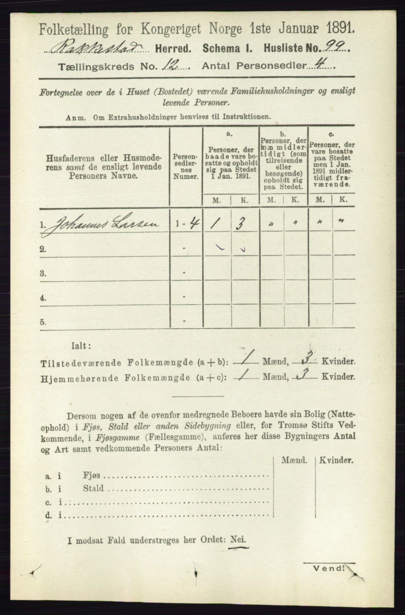 RA, 1891 census for 0128 Rakkestad, 1891, p. 5671