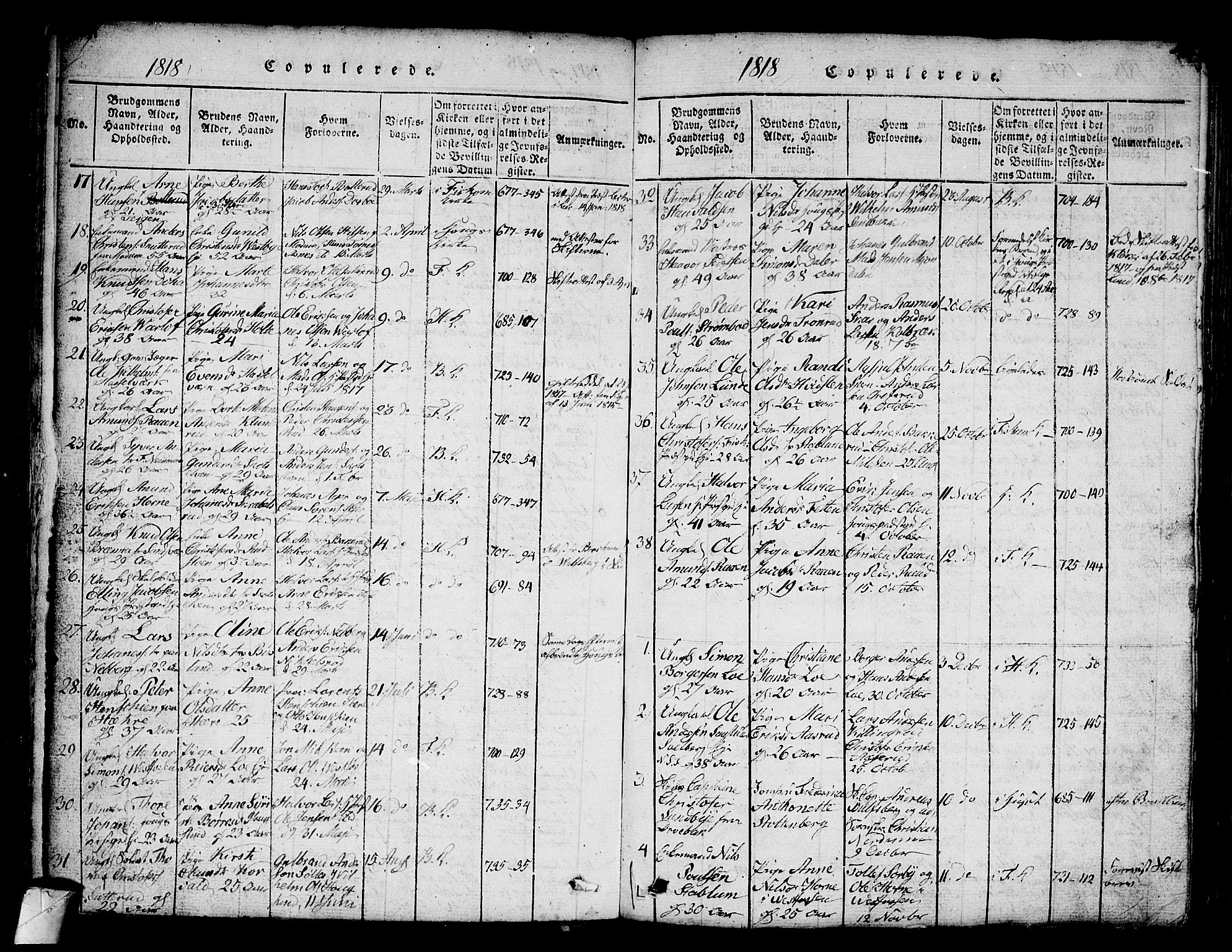 Eiker kirkebøker, AV/SAKO-A-4/G/Ga/L0001: Parish register (copy) no. I 1, 1814-1832, p. 404-405