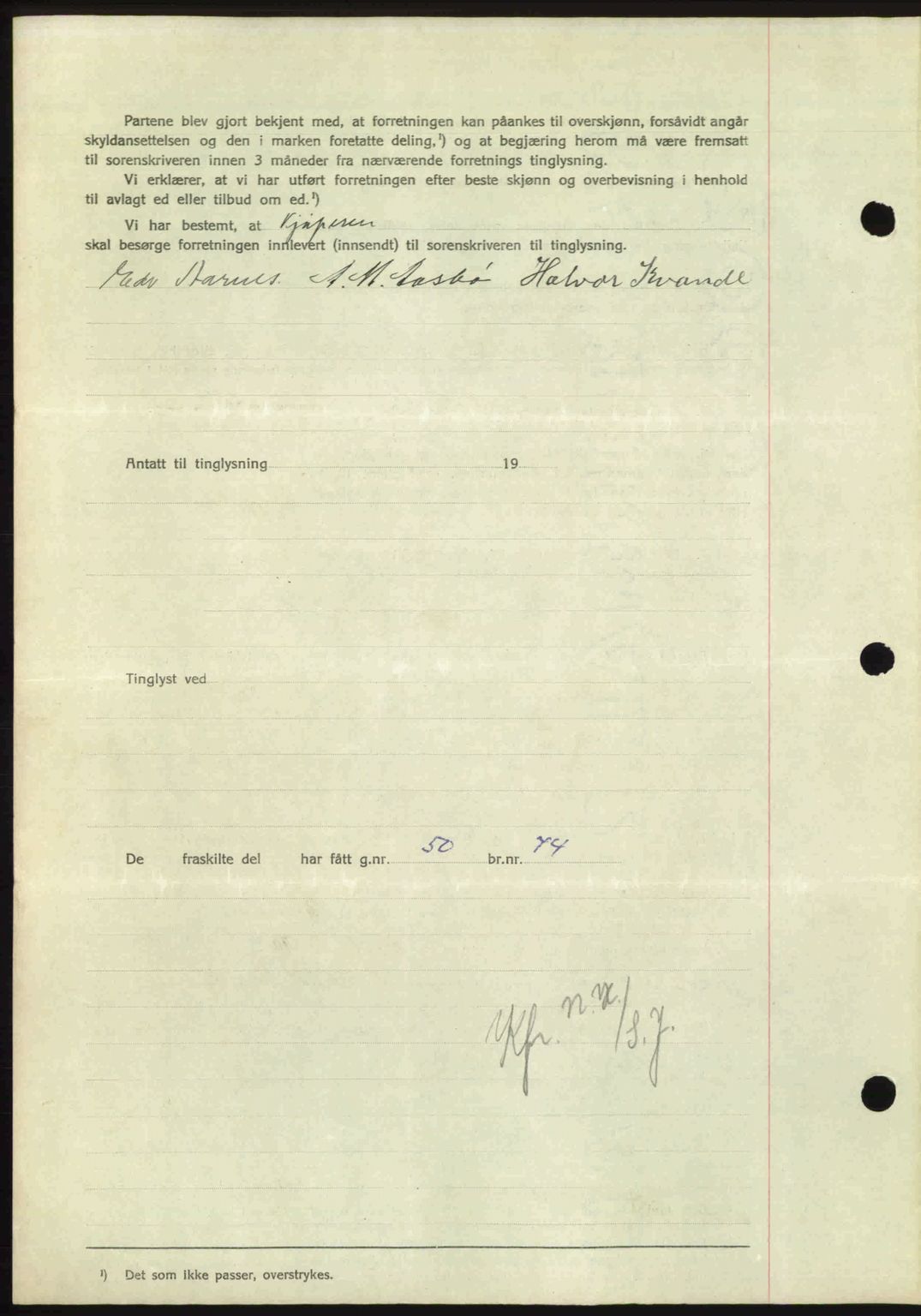 Nordmøre sorenskriveri, AV/SAT-A-4132/1/2/2Ca: Mortgage book no. A107, 1947-1948, Diary no: : 3086/1947