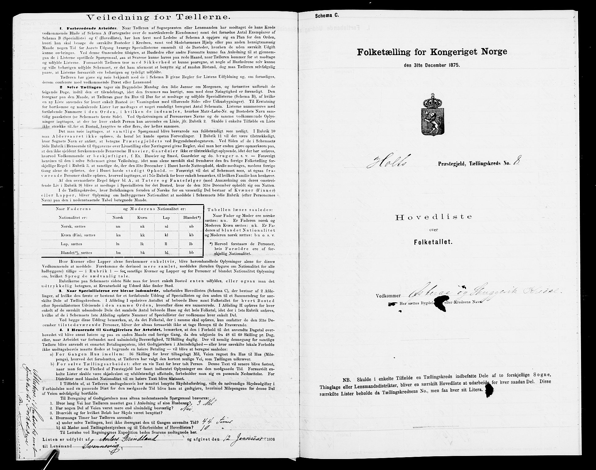 SAK, 1875 census for 0914L Holt/Holt, 1875, p. 33