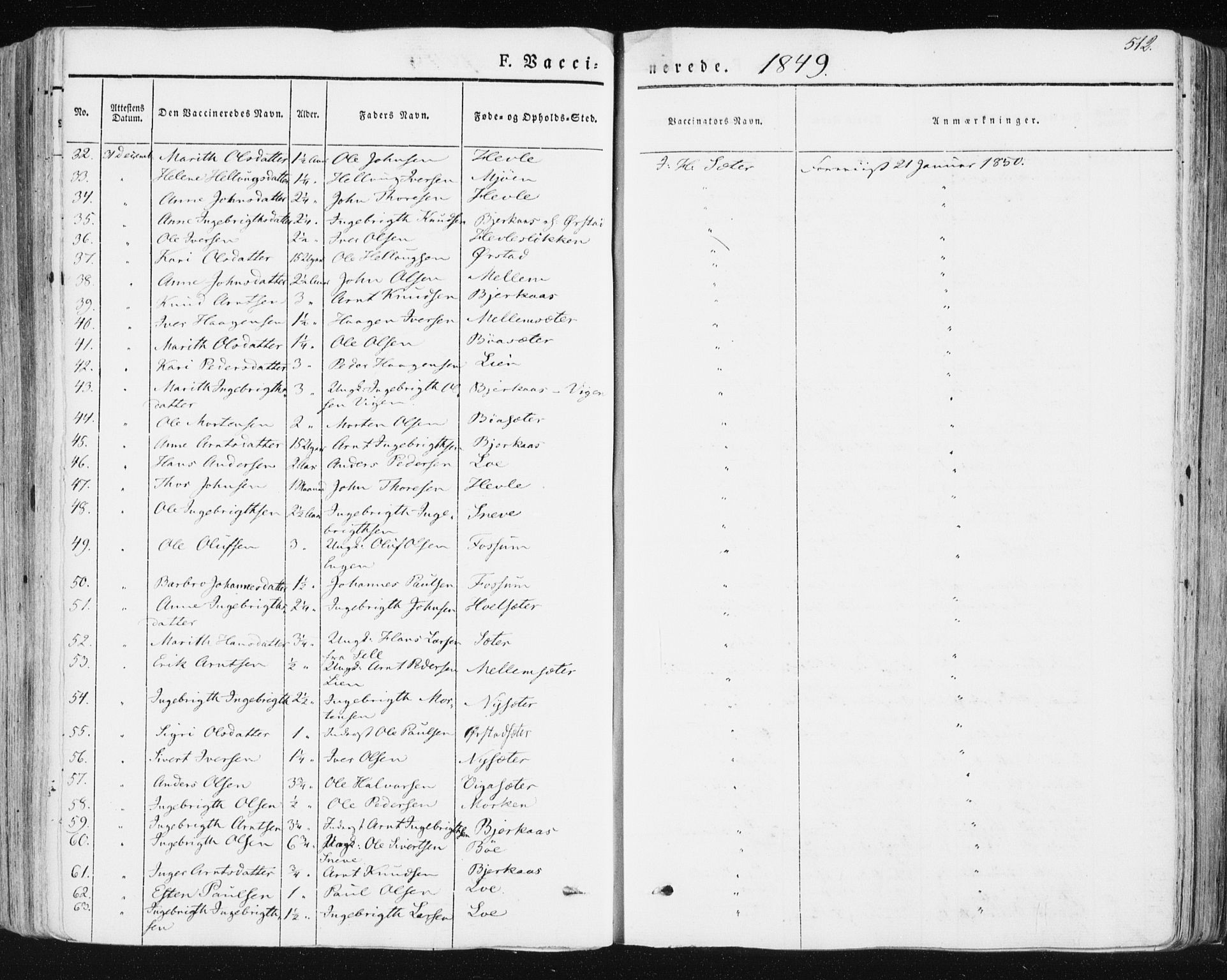 Ministerialprotokoller, klokkerbøker og fødselsregistre - Sør-Trøndelag, SAT/A-1456/678/L0899: Parish register (official) no. 678A08, 1848-1872, p. 512