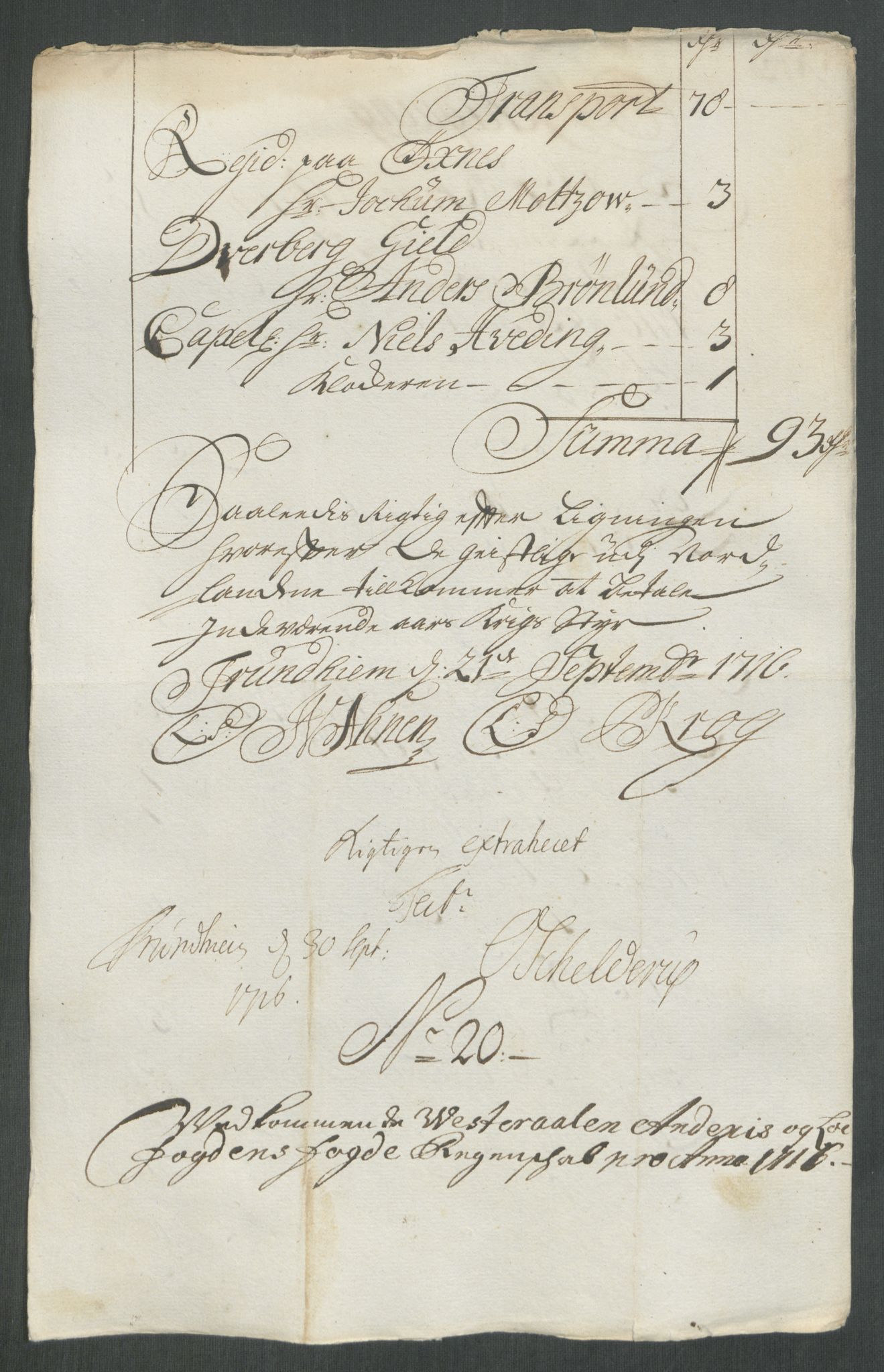 Rentekammeret inntil 1814, Reviderte regnskaper, Fogderegnskap, AV/RA-EA-4092/R67/L4682: Fogderegnskap Vesterålen, Andenes og Lofoten, 1716, p. 142