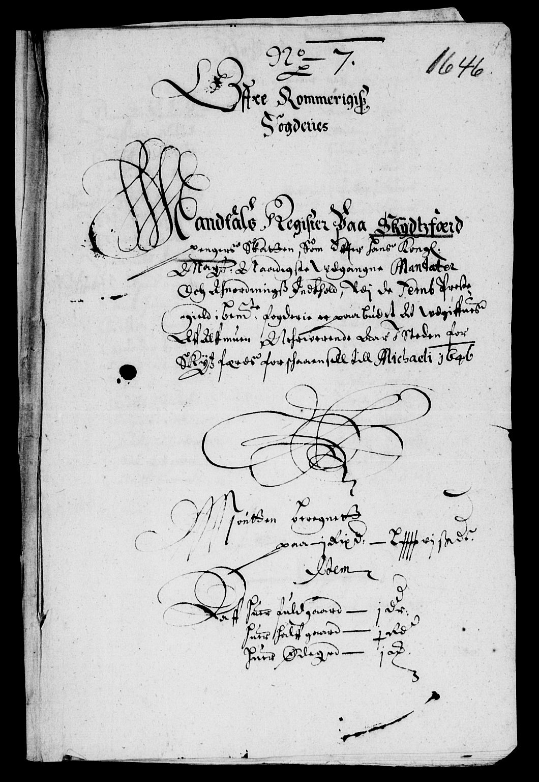 Rentekammeret inntil 1814, Reviderte regnskaper, Lensregnskaper, AV/RA-EA-5023/R/Rb/Rba/L0189: Akershus len, 1646-1647