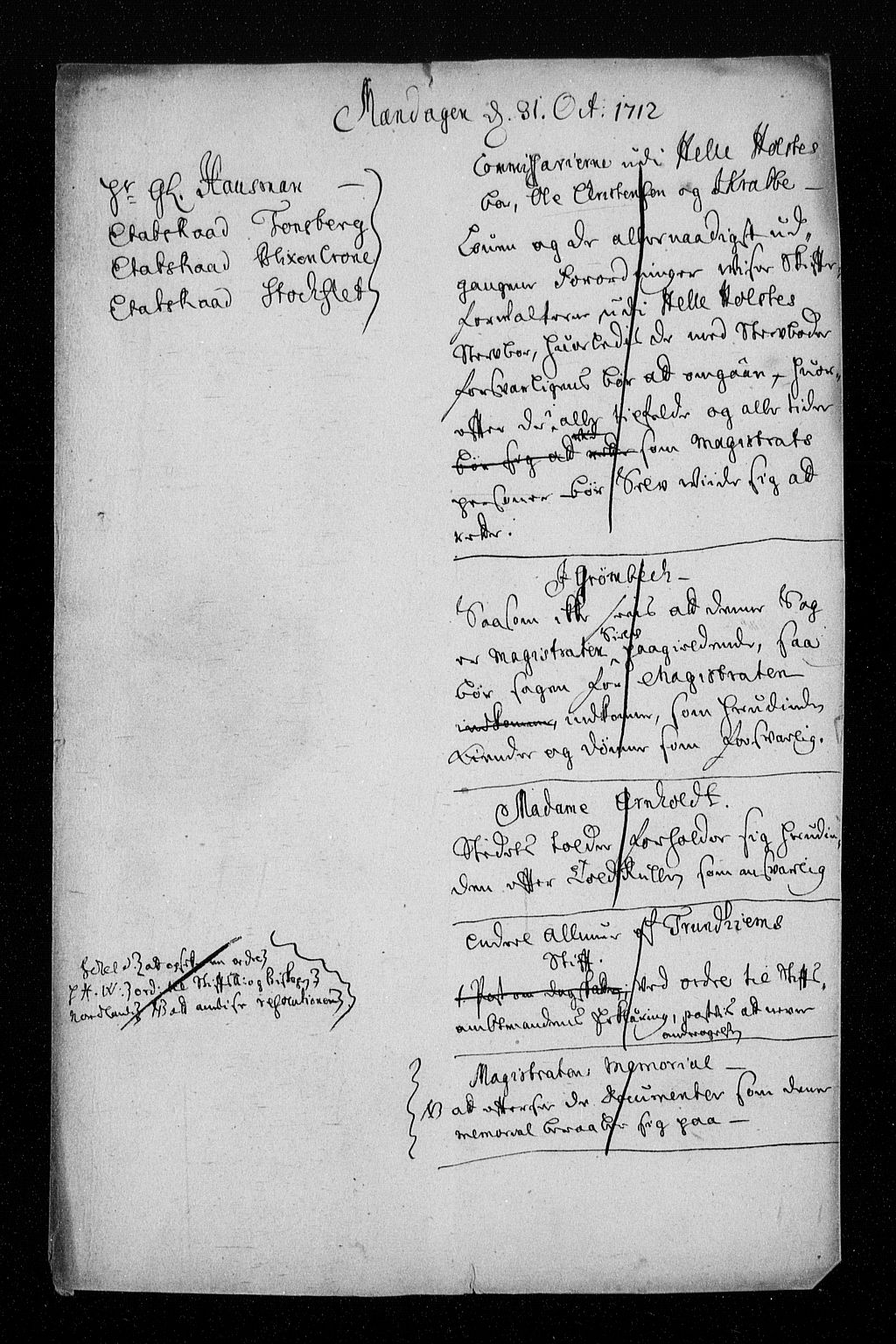 Stattholderembetet 1572-1771, AV/RA-EA-2870/Aa/L0004: Konsept til voteringsprotokoll, 1712, p. 288