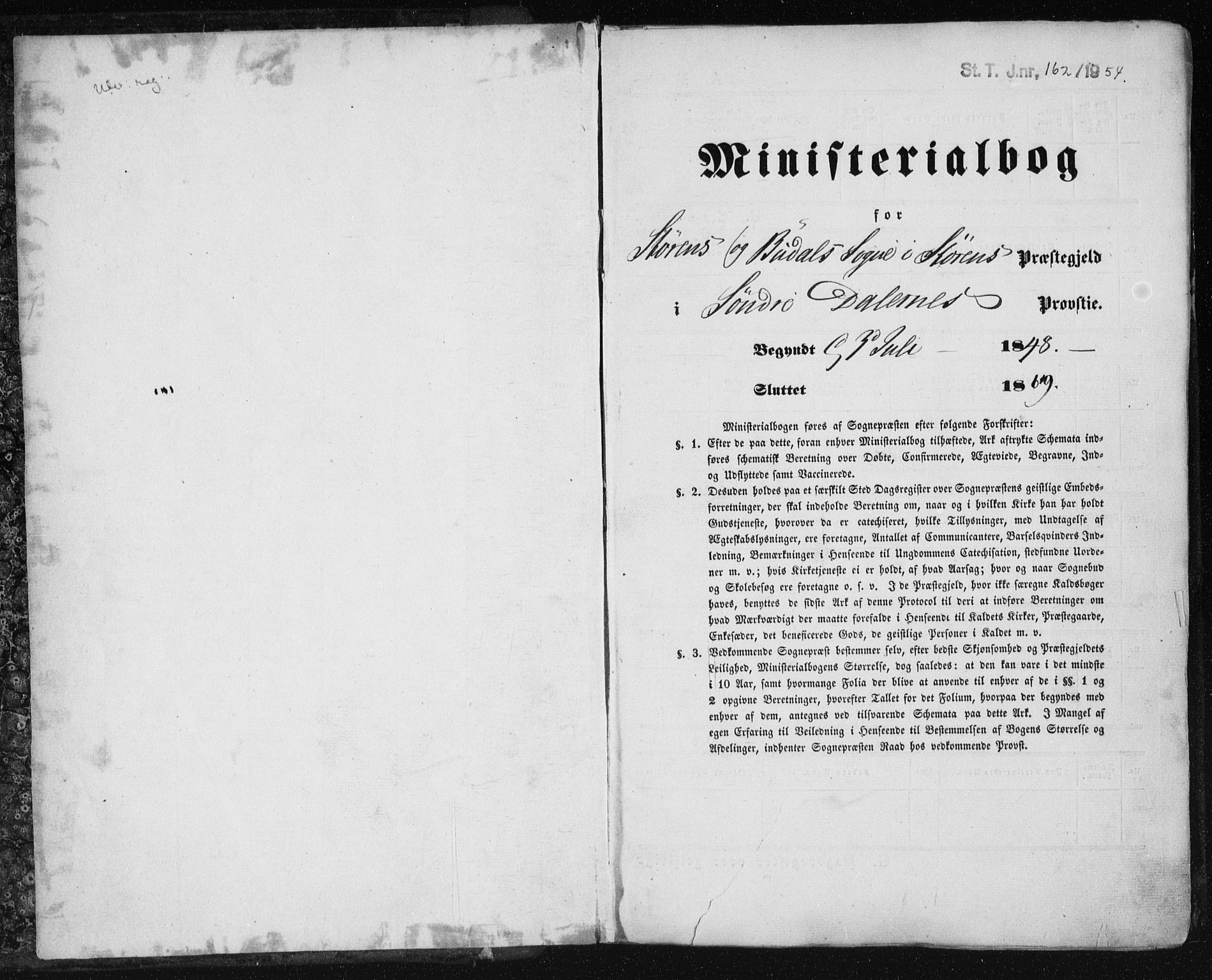 Ministerialprotokoller, klokkerbøker og fødselsregistre - Sør-Trøndelag, SAT/A-1456/687/L1000: Parish register (official) no. 687A06, 1848-1869