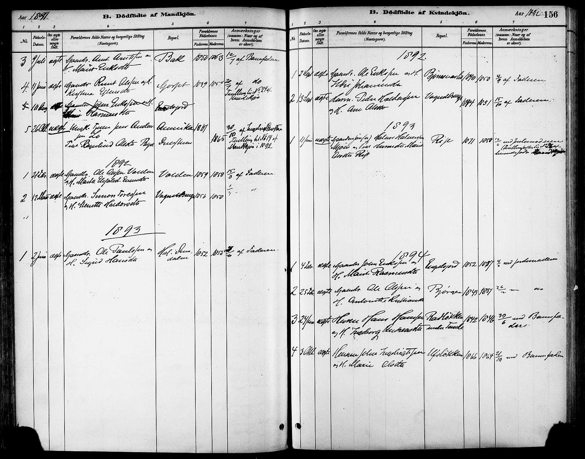 Ministerialprotokoller, klokkerbøker og fødselsregistre - Sør-Trøndelag, AV/SAT-A-1456/678/L0901: Parish register (official) no. 678A10, 1881-1894, p. 156