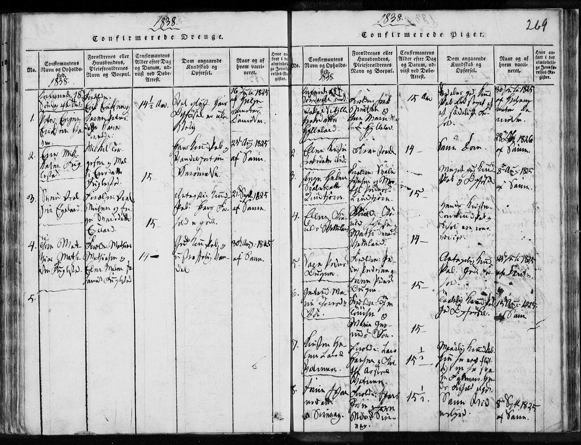 Eigersund sokneprestkontor, SAST/A-101807/S08/L0008: Parish register (official) no. A 8, 1816-1847, p. 269