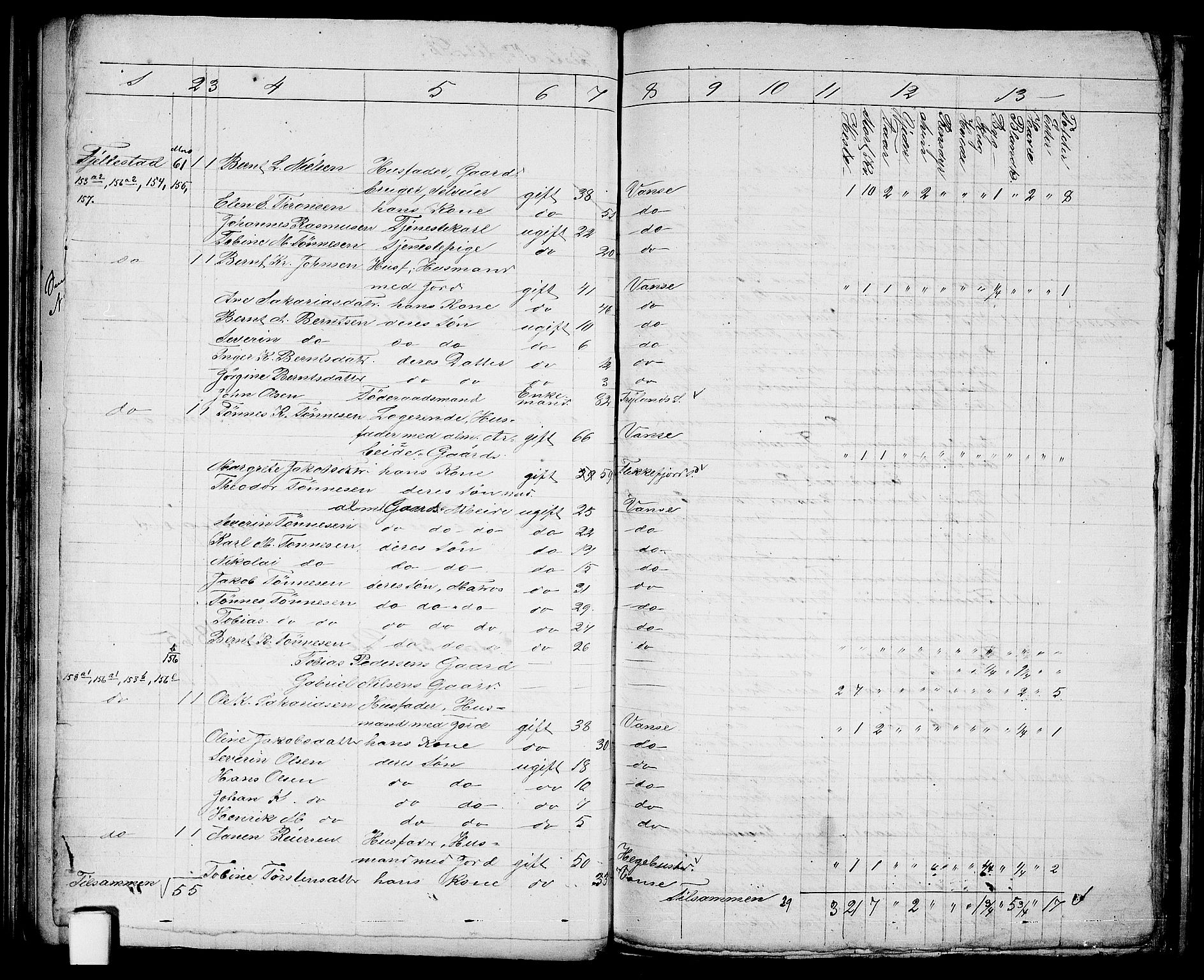 RA, 1865 census for Vanse/Vanse og Farsund, 1865, p. 44