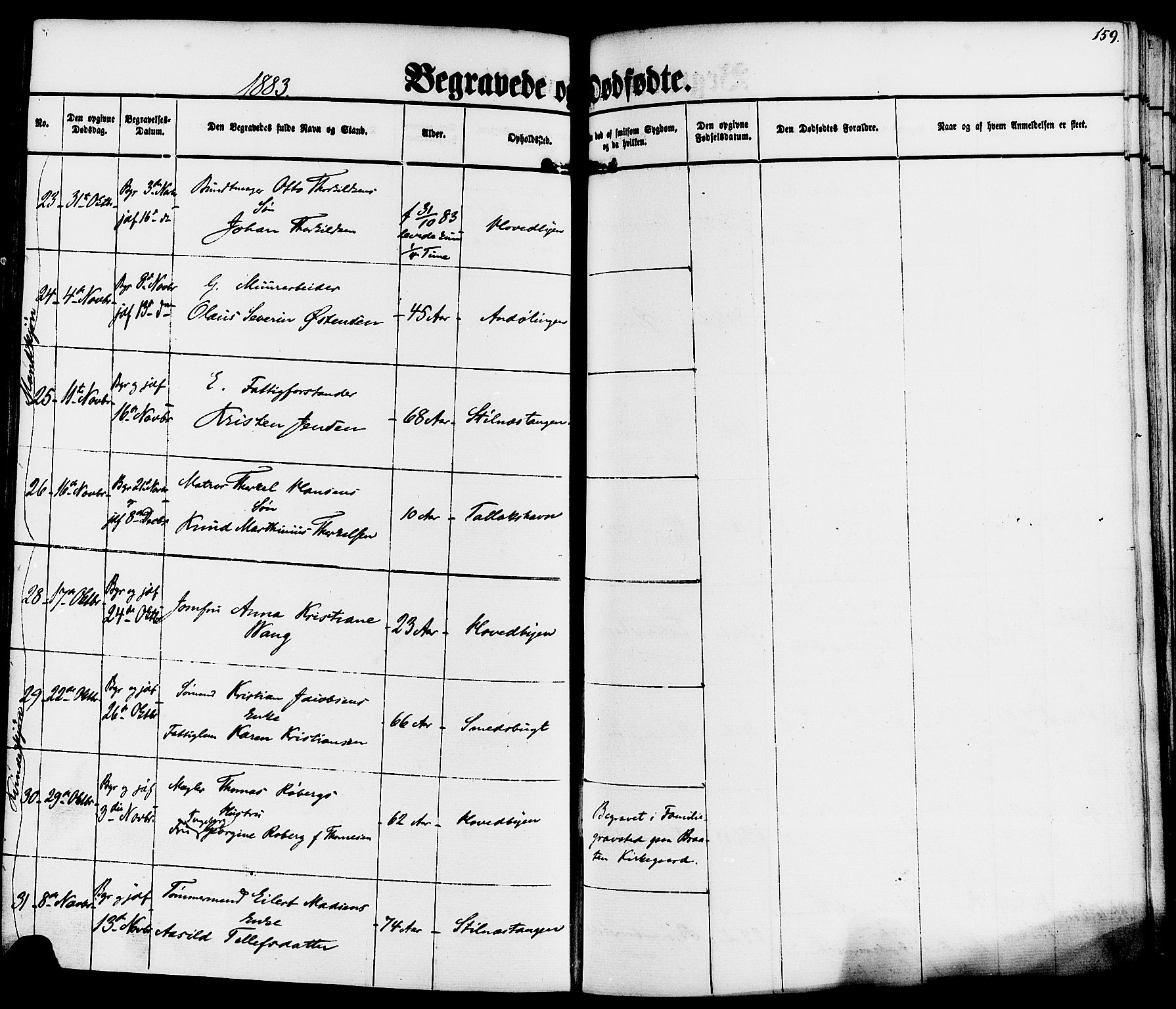 Kragerø kirkebøker, AV/SAKO-A-278/F/Fa/L0010: Parish register (official) no. 10, 1861-1885, p. 159
