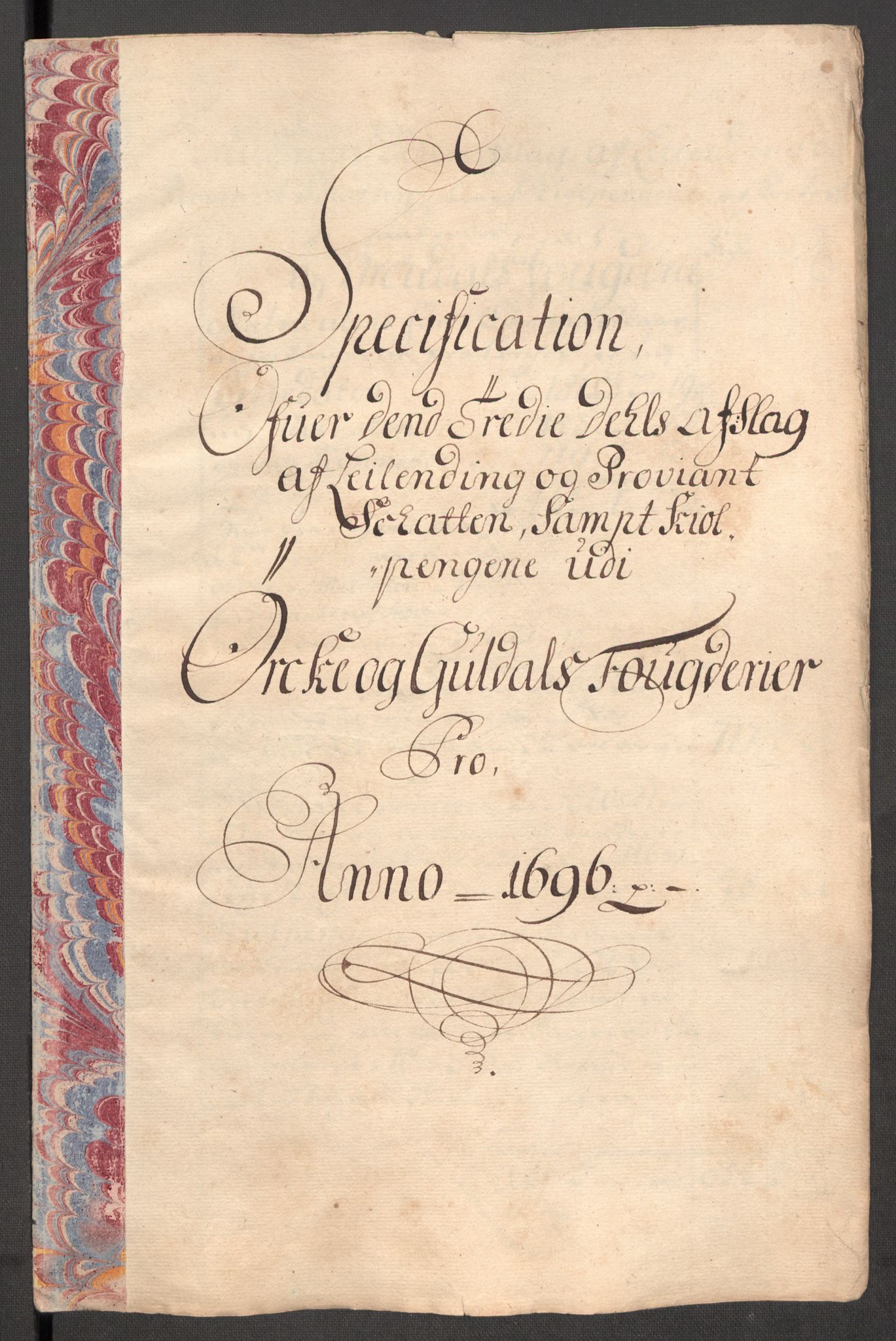 Rentekammeret inntil 1814, Reviderte regnskaper, Fogderegnskap, RA/EA-4092/R60/L3946: Fogderegnskap Orkdal og Gauldal, 1696, p. 238