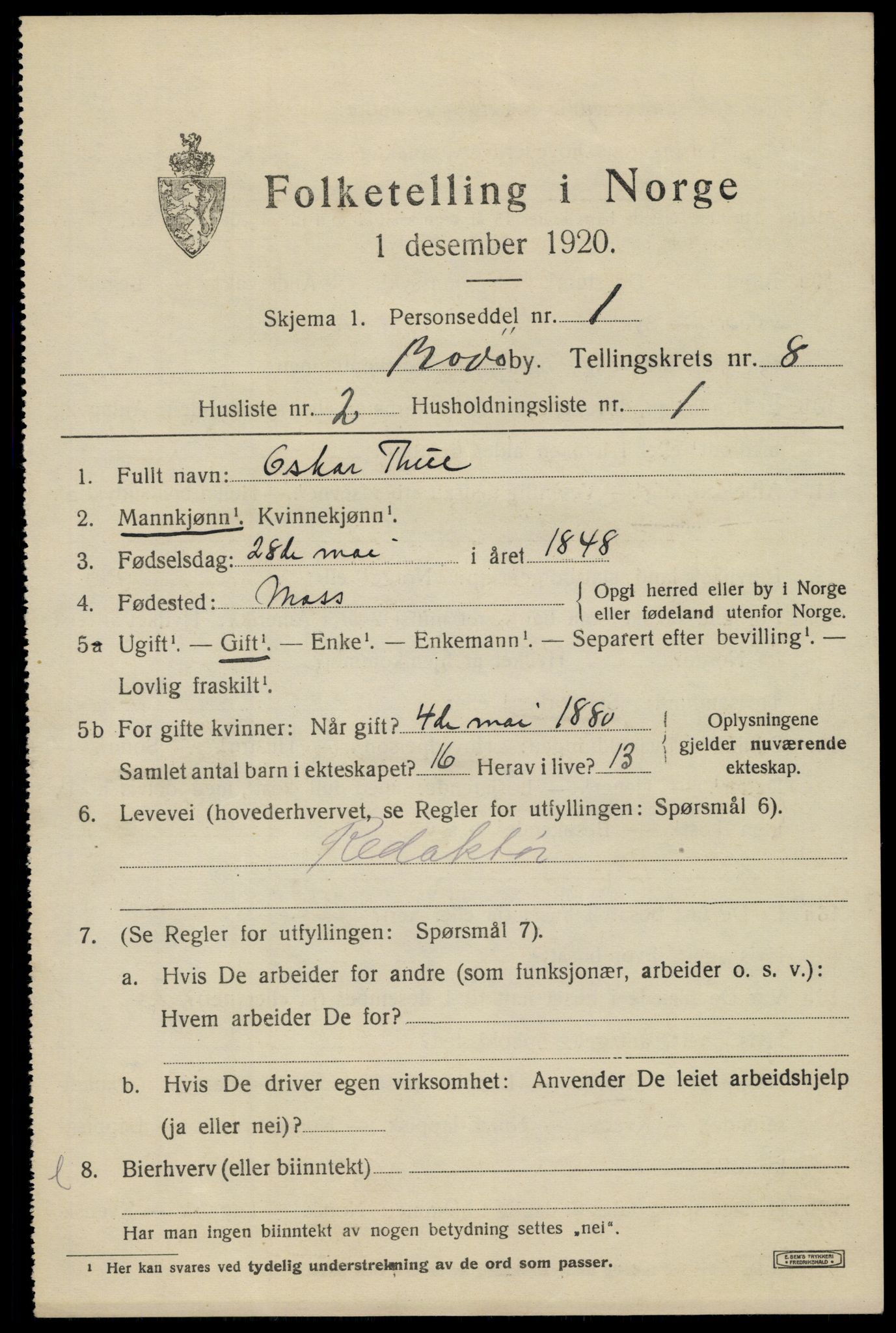 SAT, 1920 census for Bodø, 1920, p. 12159