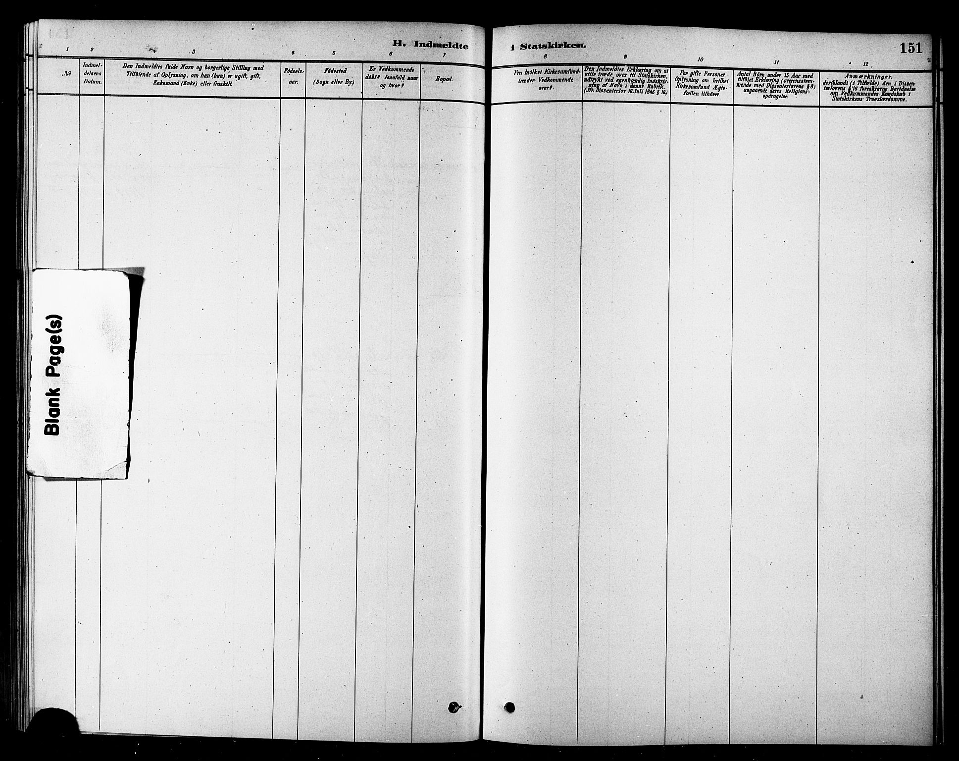 Loppa sokneprestkontor, AV/SATØ-S-1339/H/Ha/L0007kirke: Parish register (official) no. 7, 1879-1889, p. 151