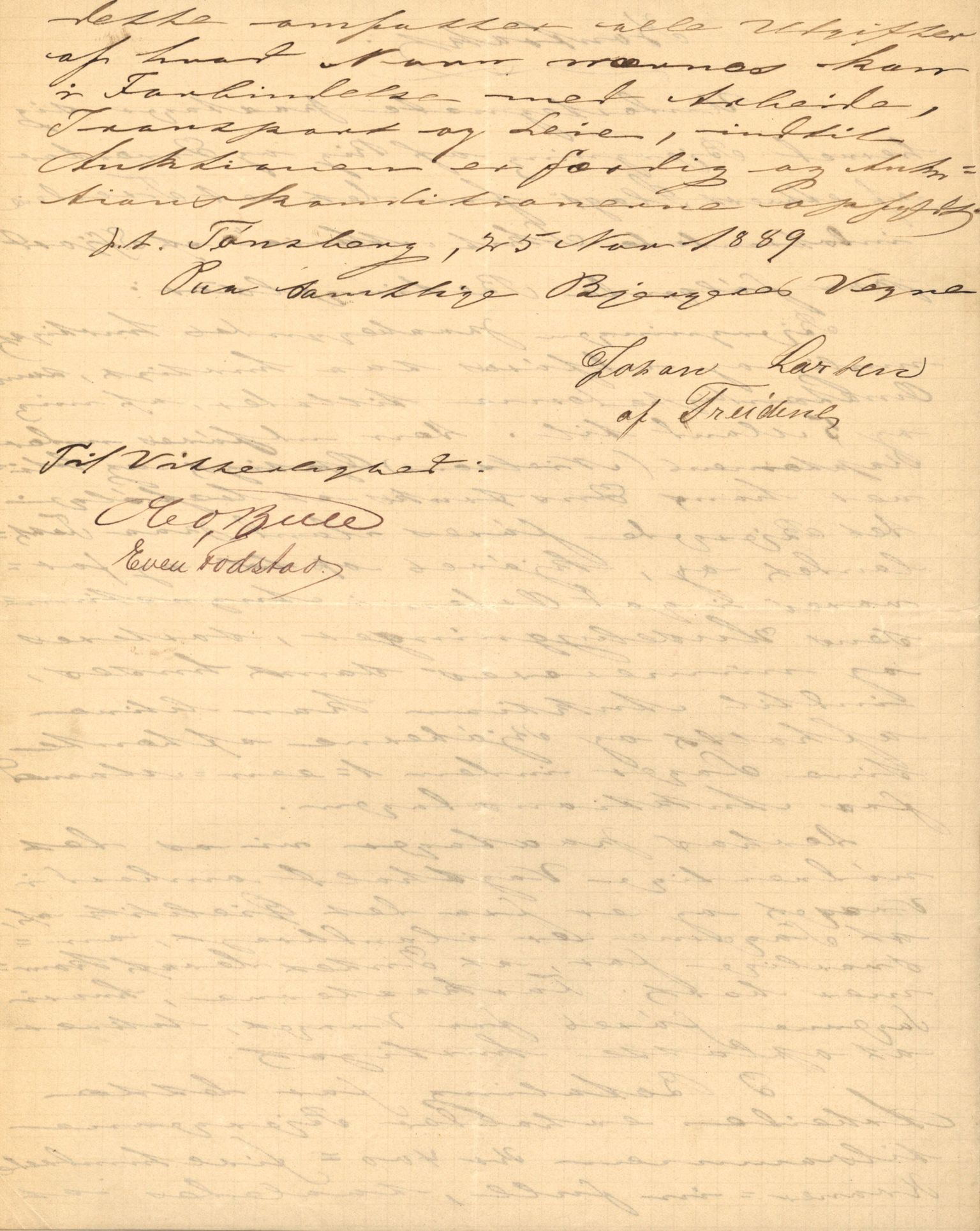 Pa 63 - Østlandske skibsassuranceforening, VEMU/A-1079/G/Ga/L0023/0012: Havaridokumenter / Columbus, Christiane Sophie, Marie, Jarlen, Kong Carl XV, 1889, p. 57