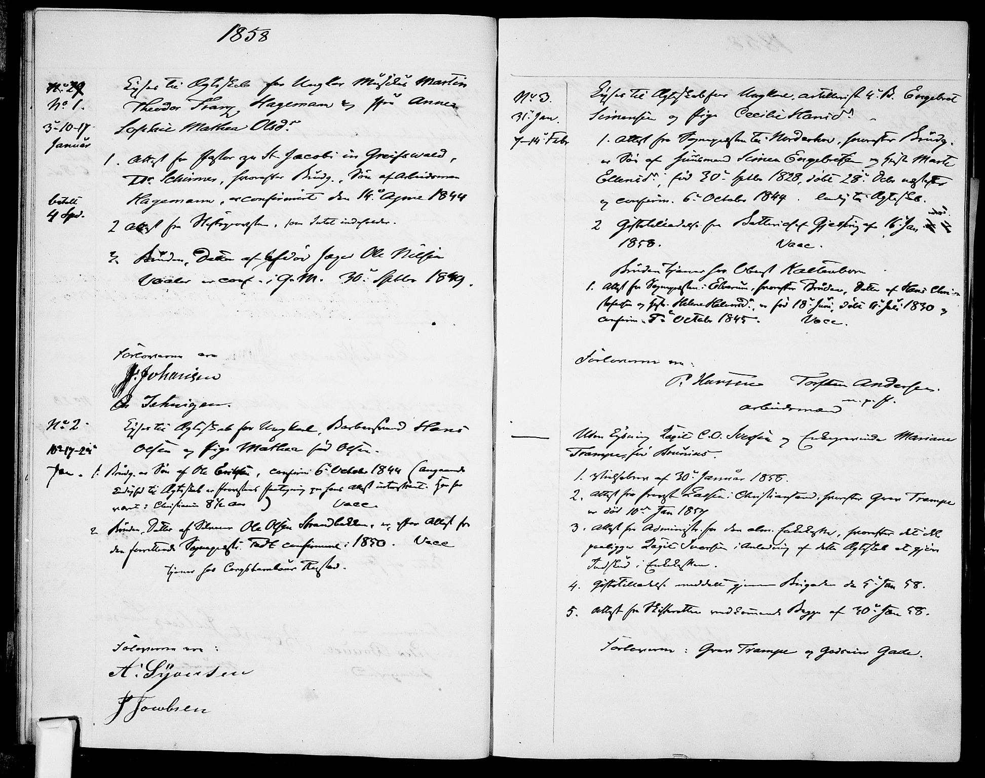 Garnisonsmenigheten Kirkebøker, AV/SAO-A-10846/H/Ha/L0006: Banns register no. I 6, 1856-1872