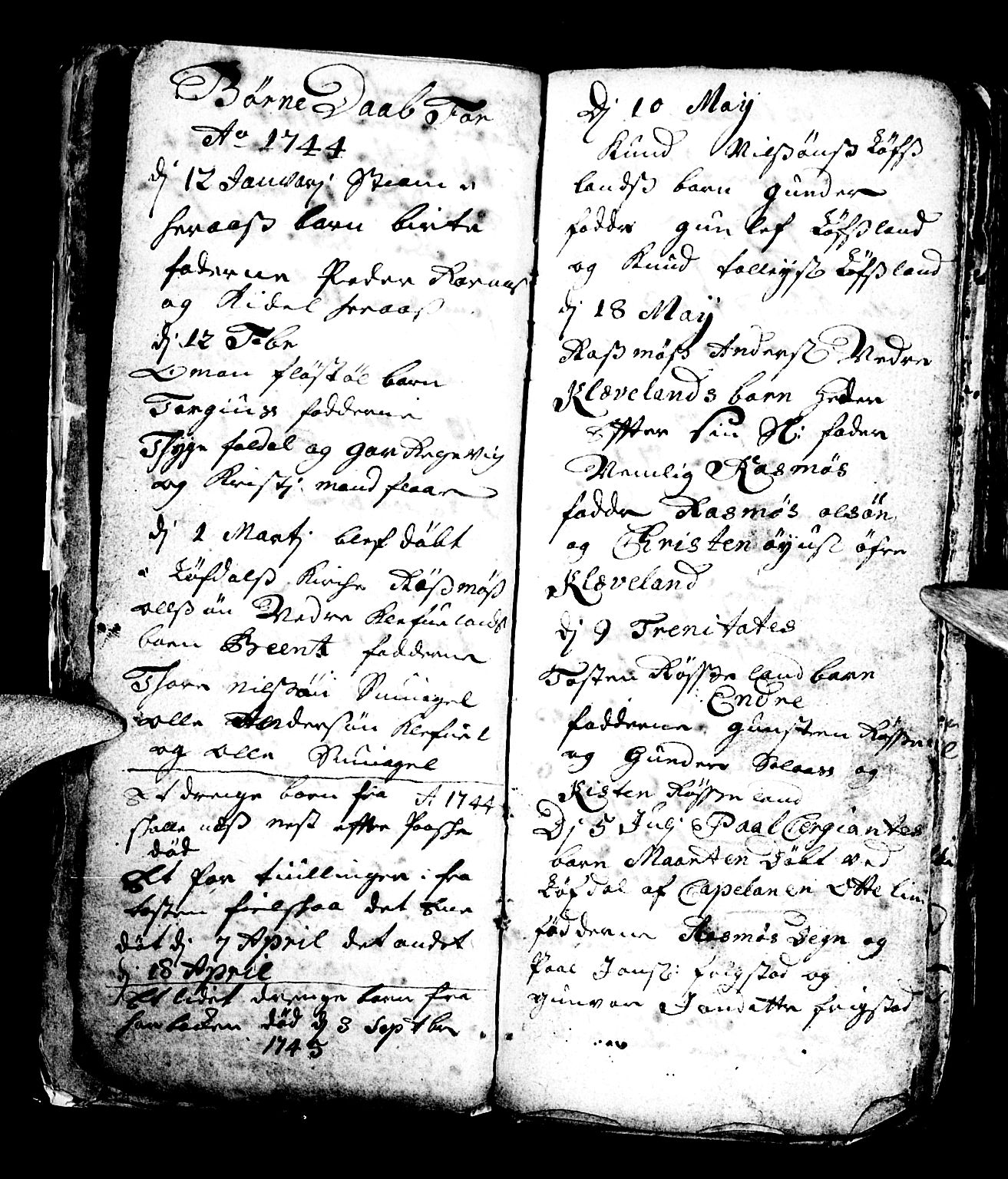 Bjelland sokneprestkontor, AV/SAK-1111-0005/F/Fb/Fbb/L0001: Parish register (copy) no. B 1, 1732-1782, p. 12