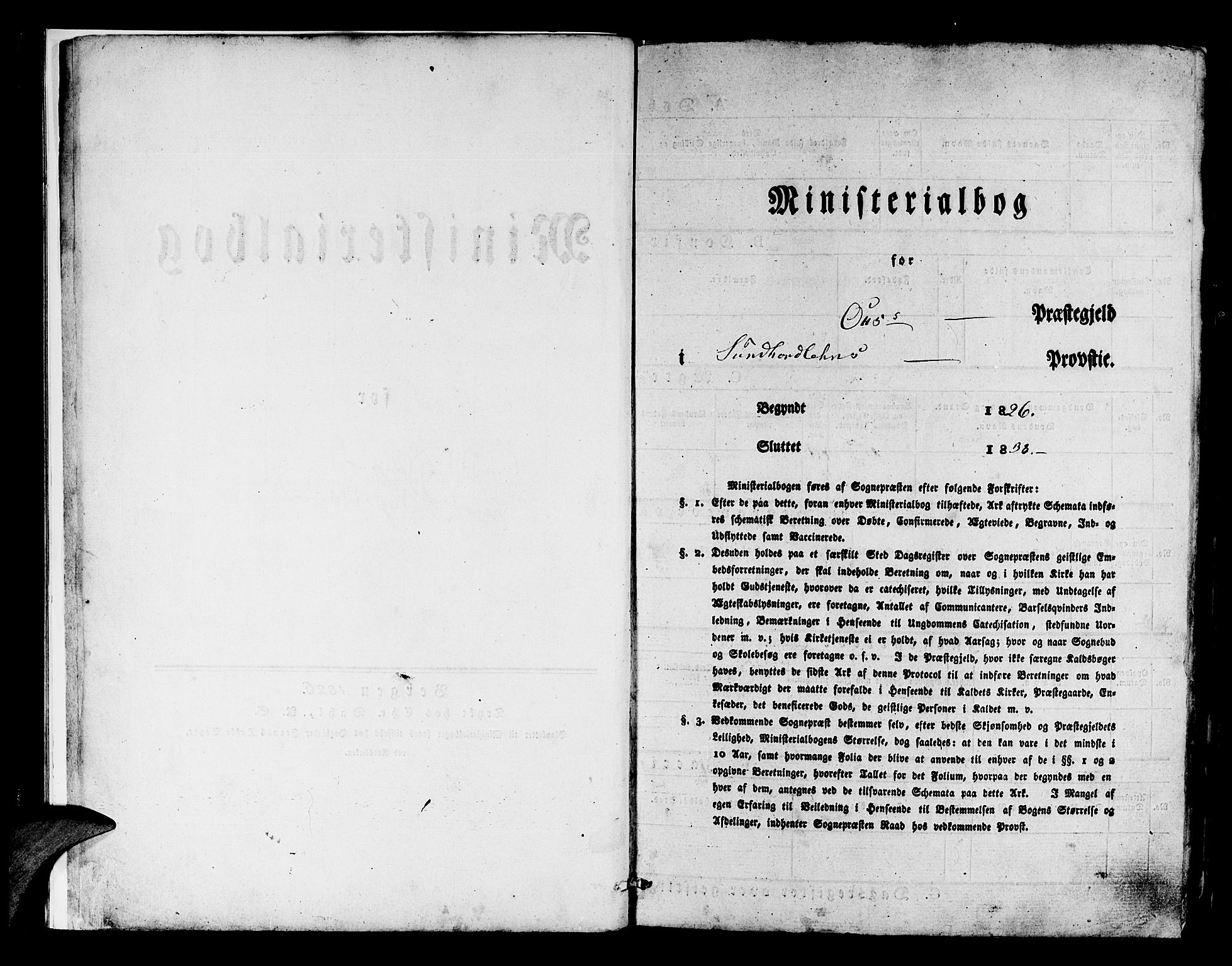 Os sokneprestembete, SAB/A-99929: Parish register (official) no. A 14, 1826-1839