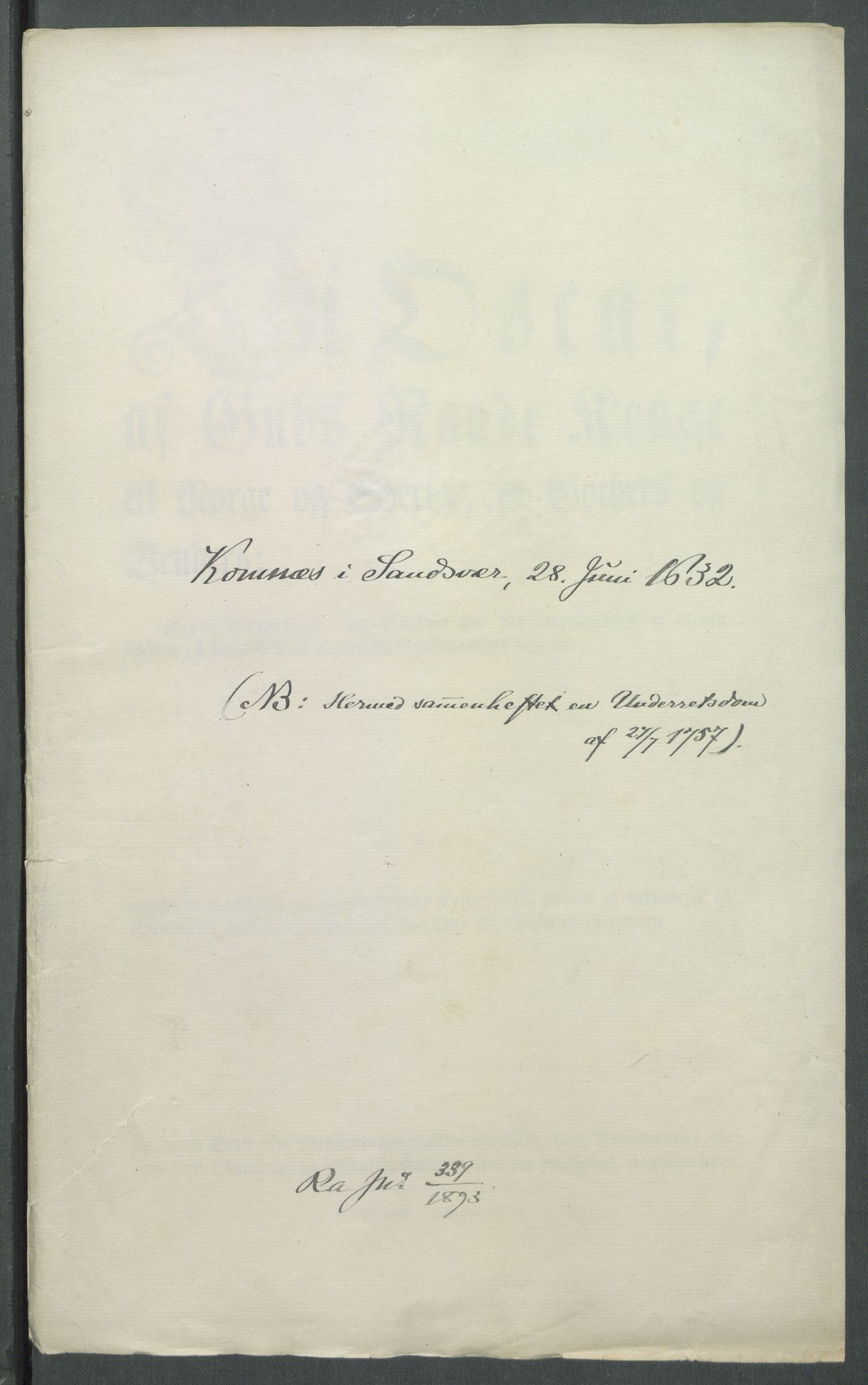 Riksarkivets diplomsamling, RA/EA-5965/F02/L0142: Dokumenter, 1632, p. 83