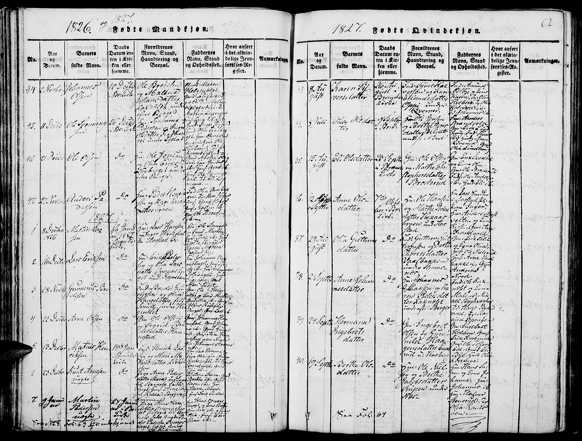 Grue prestekontor, AV/SAH-PREST-036/H/Ha/Hab/L0001: Parish register (copy) no. 1, 1814-1841, p. 62