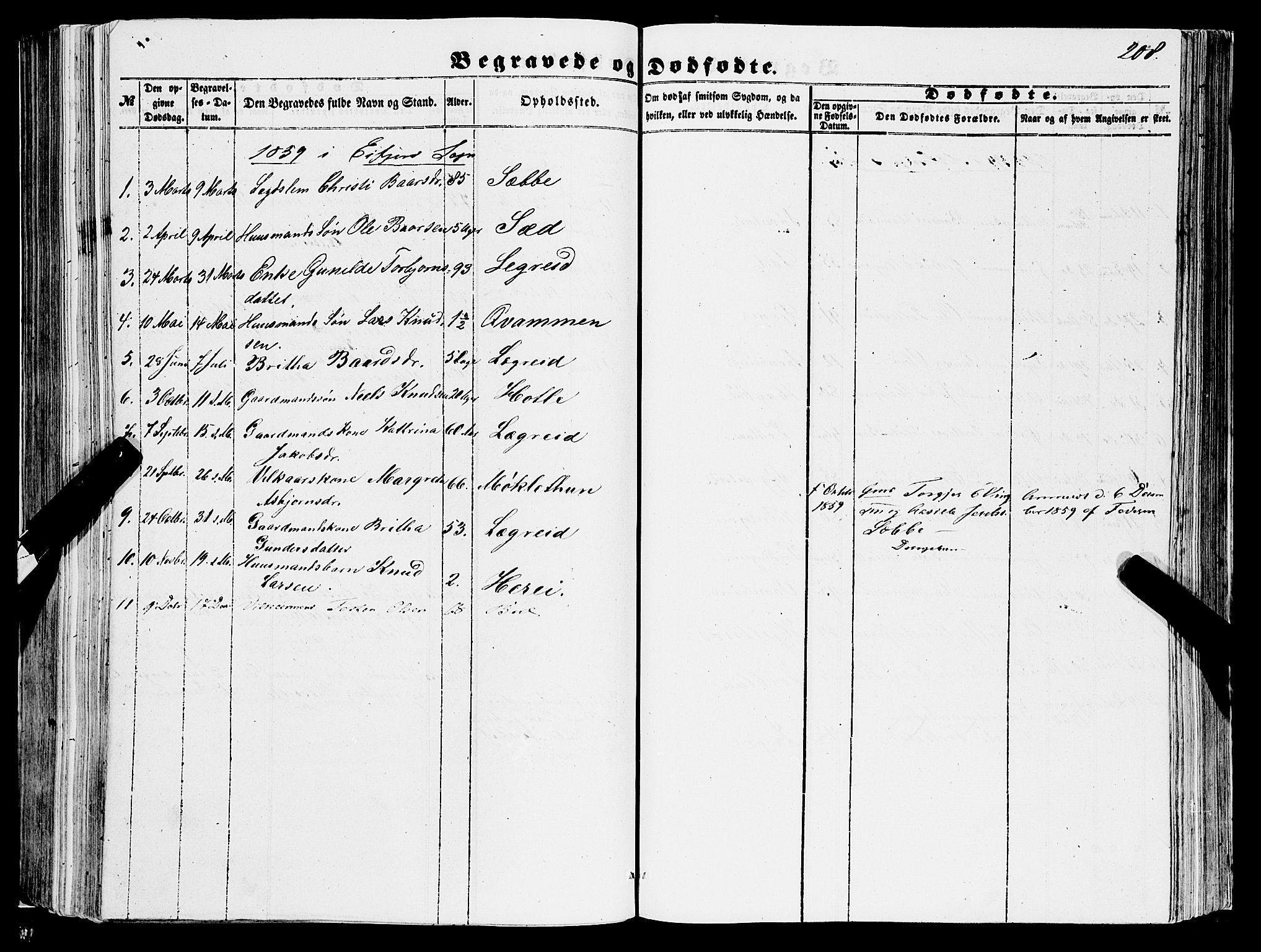 Ulvik sokneprestembete, AV/SAB-A-78801/H/Haa: Parish register (official) no. A 13, 1853-1863, p. 208