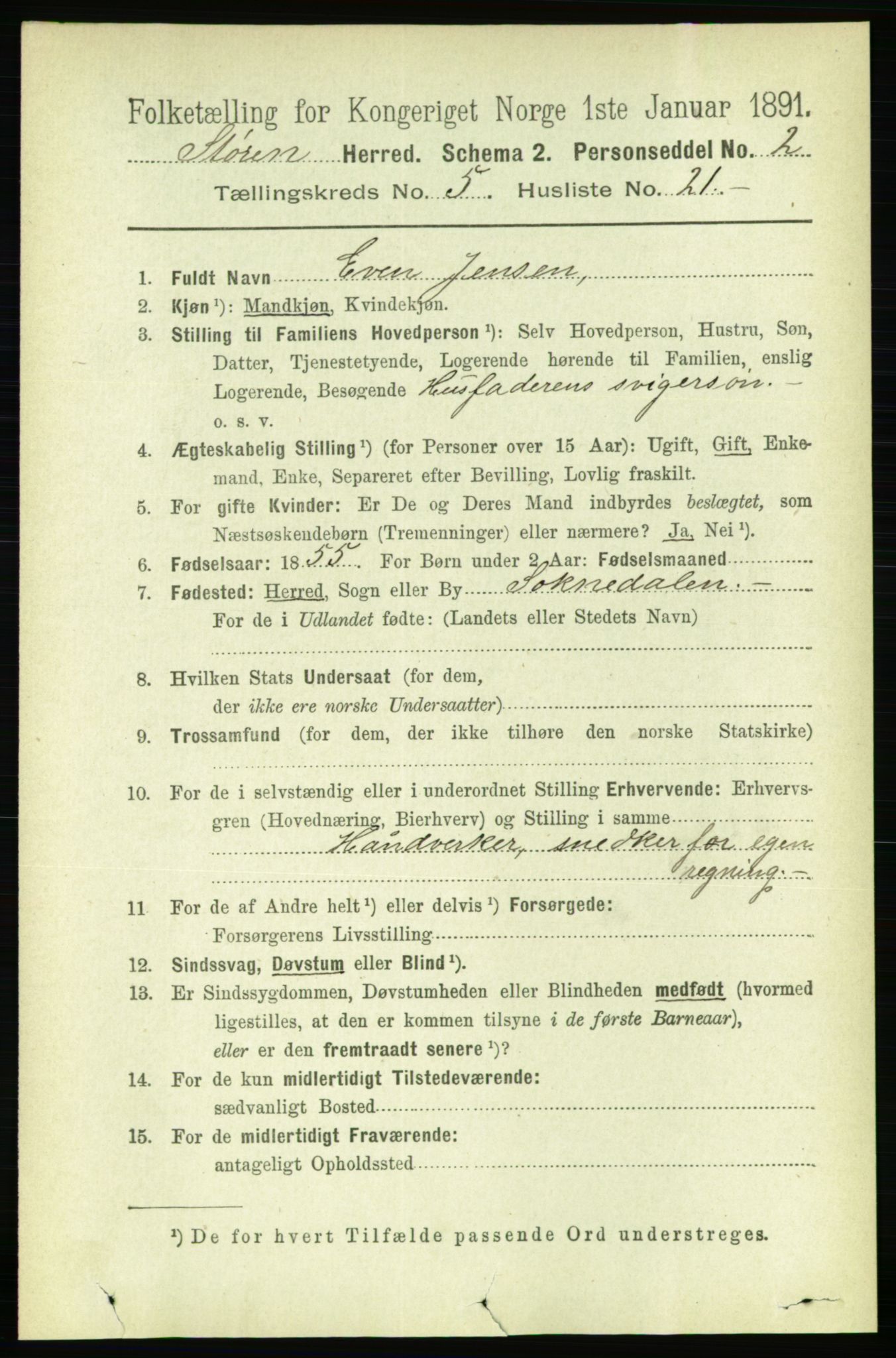 RA, 1891 census for 1648 Støren, 1891, p. 2056