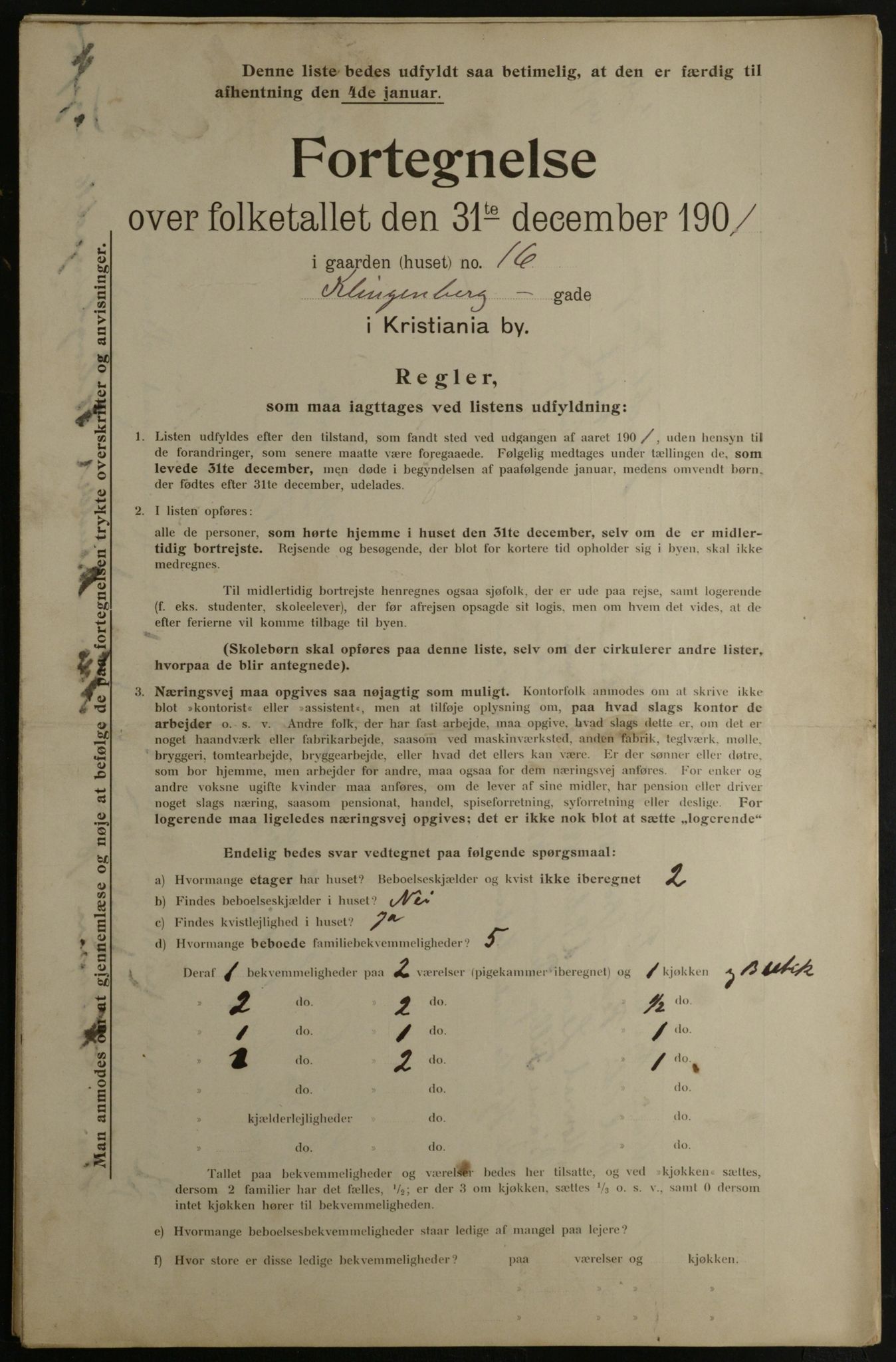 OBA, Municipal Census 1901 for Kristiania, 1901, p. 8054