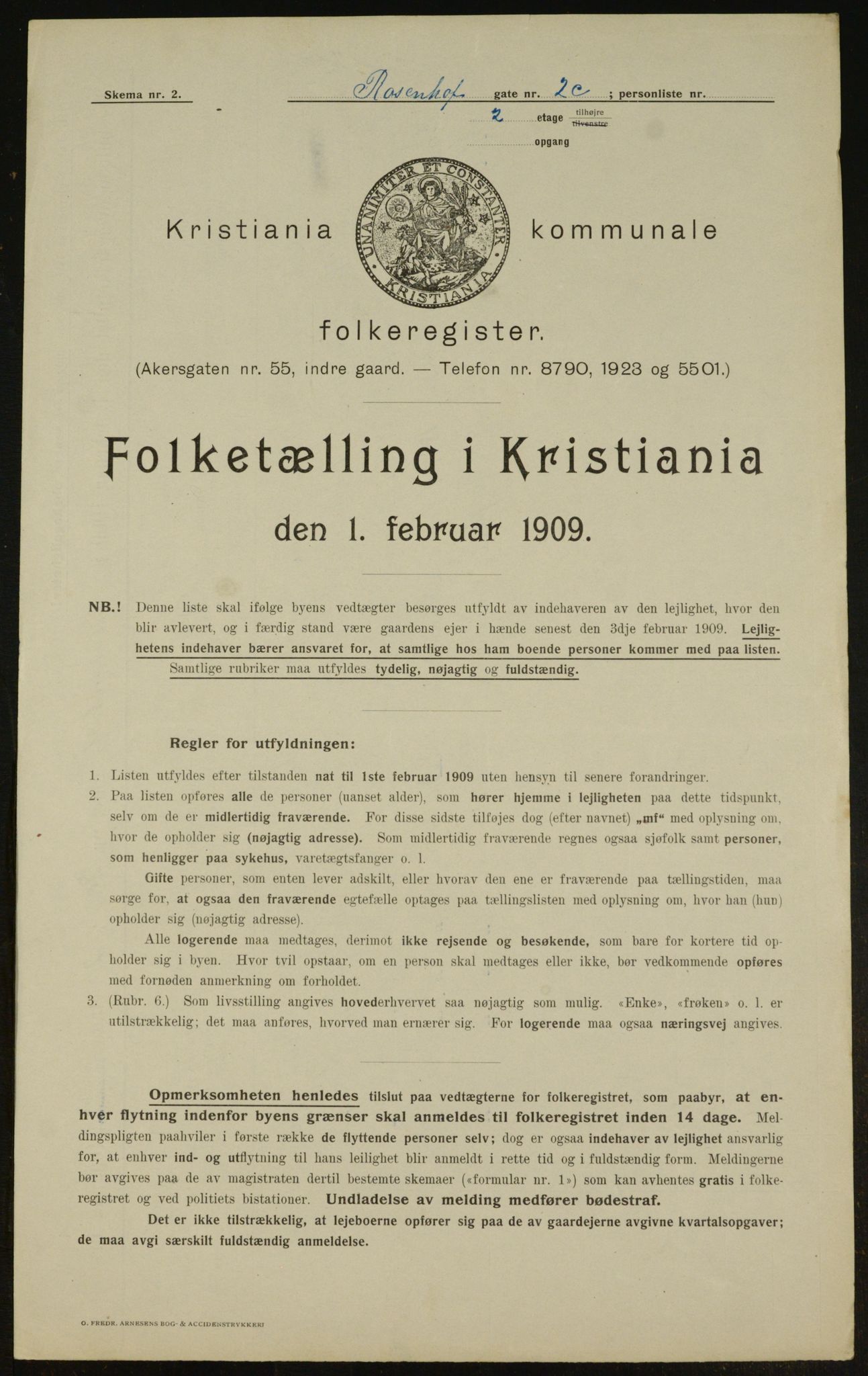 OBA, Municipal Census 1909 for Kristiania, 1909, p. 75883