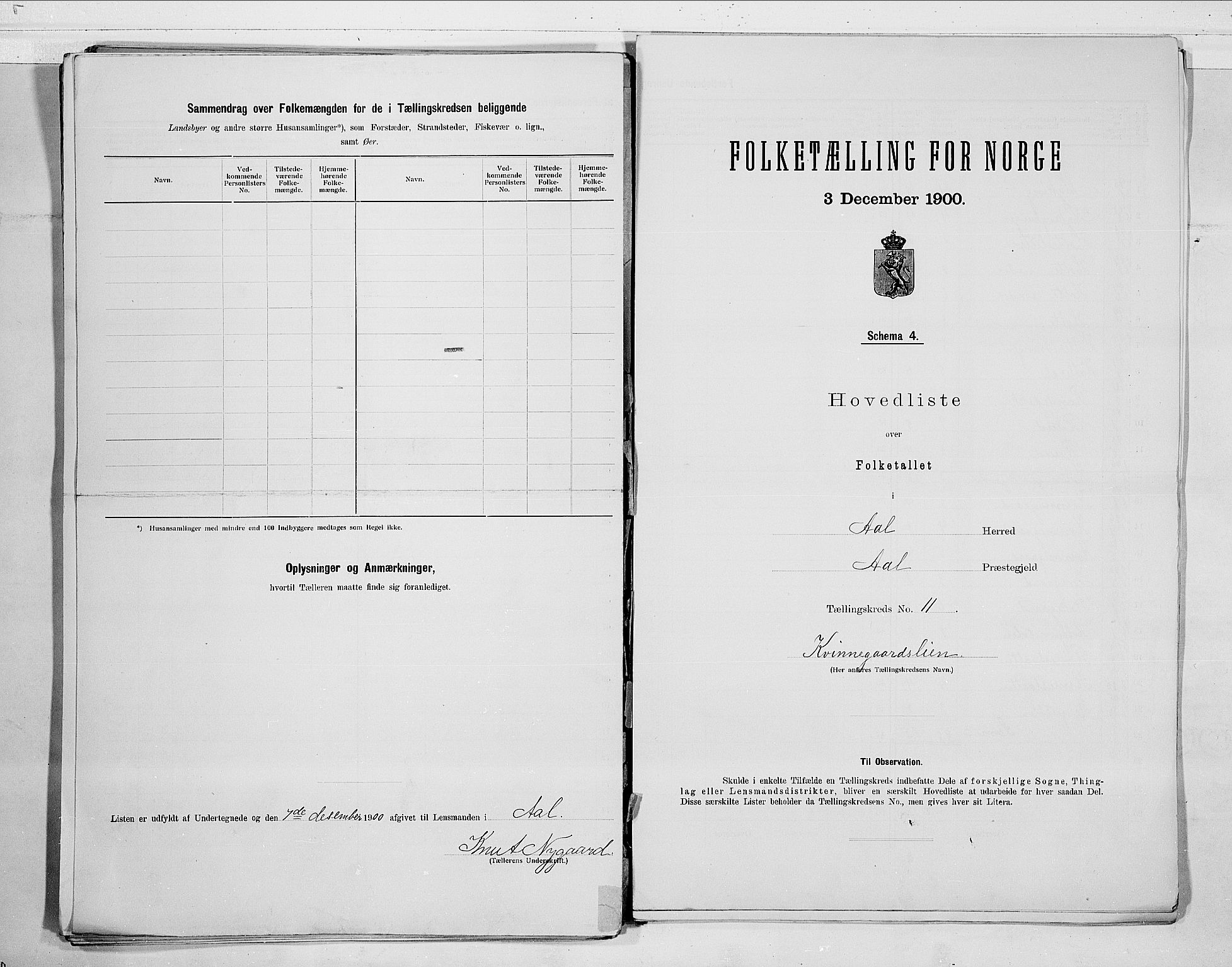 RA, 1900 census for Ål, 1900, p. 25