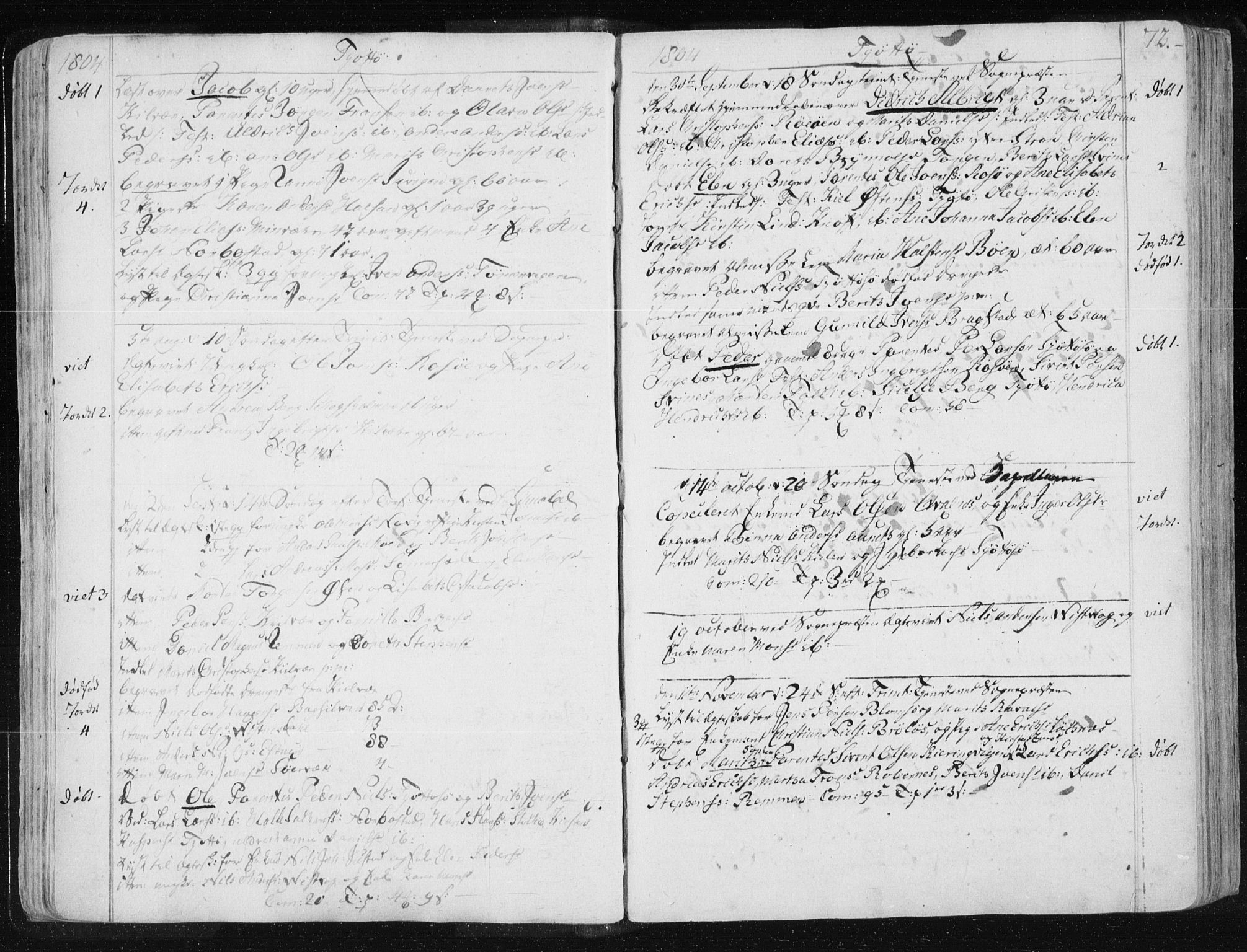 Ministerialprotokoller, klokkerbøker og fødselsregistre - Nordland, AV/SAT-A-1459/830/L0444: Parish register (official) no. 830A08, 1801-1819, p. 72
