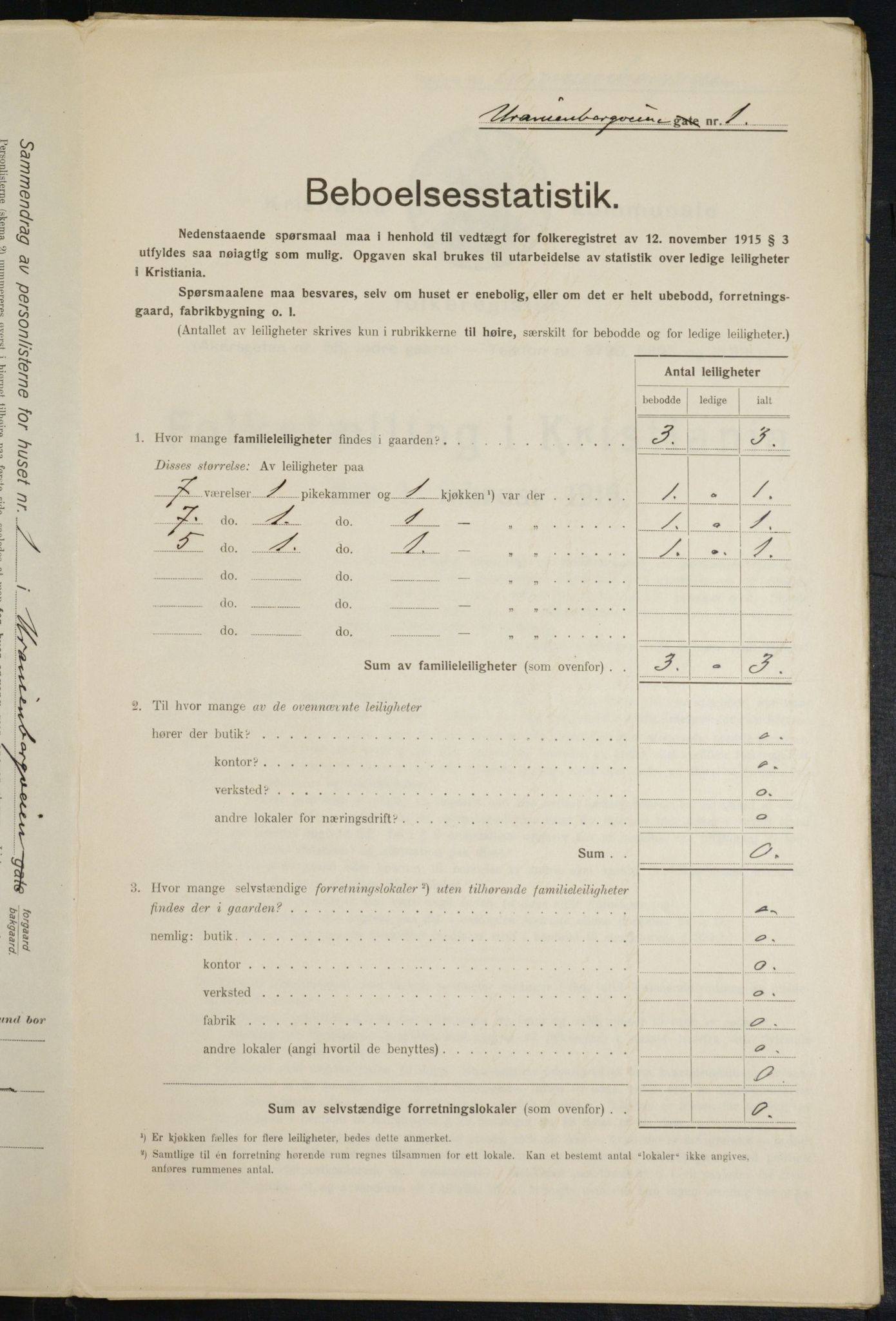 OBA, Municipal Census 1916 for Kristiania, 1916, p. 124075