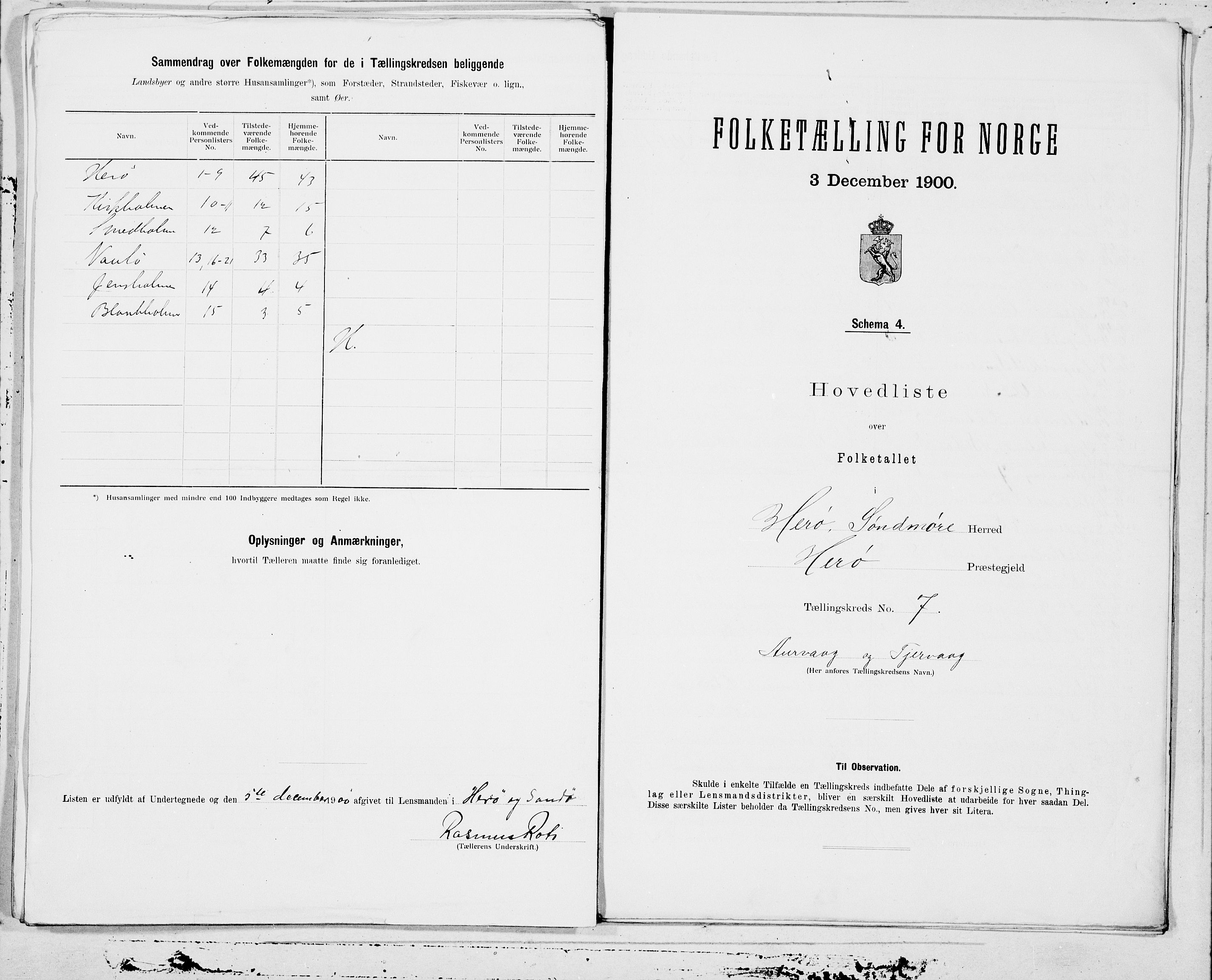 SAT, 1900 census for Herøy, 1900, p. 16